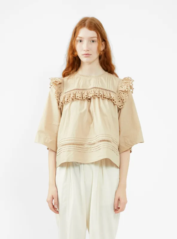 Asha Tee Sandshell Brown sold by Garbstore