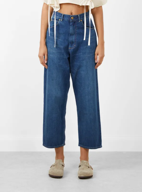 Selvedge Denim Ranch Pants Dark Wash sold by Garbstore