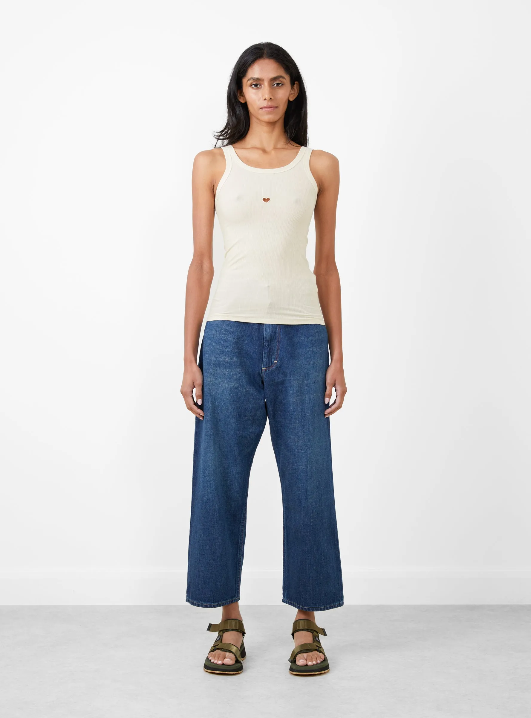 Heart Tank Top Undyed sold by Garbstore