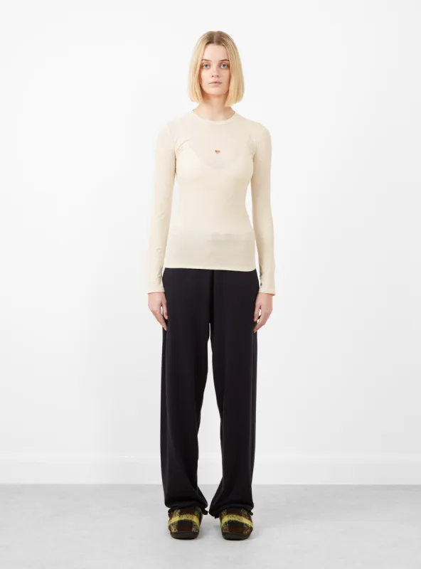 Heart Long Sleeve Tee Undyed sold by Garbstore