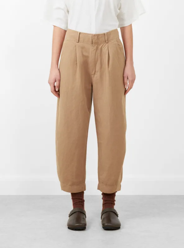 Petite Bari Crop Trouser Deep Khaki sold by Garbstore