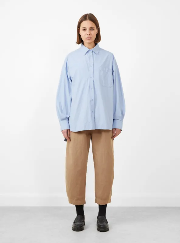 Aldea Oversized Button Down Oxford Blue sold by Garbstore