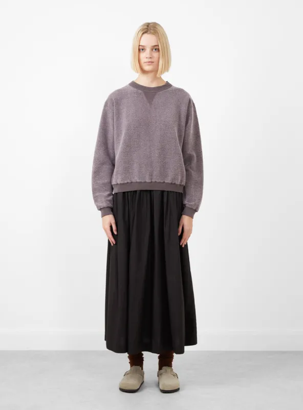 Hina Crewneck Sweatshirt Pigment Dye Raisin made by Sunray Sportswear