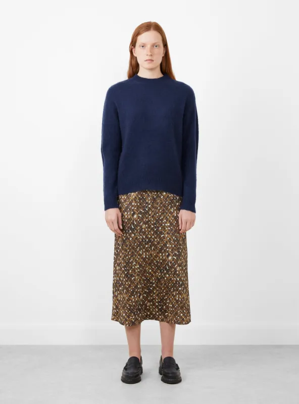 Nimbus Cropped Crew Neck Jumper Navy made by Garbstore