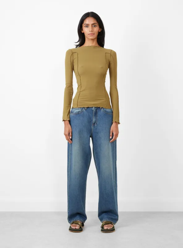 Omato Long Sleeve Jade Brown sold by Garbstore