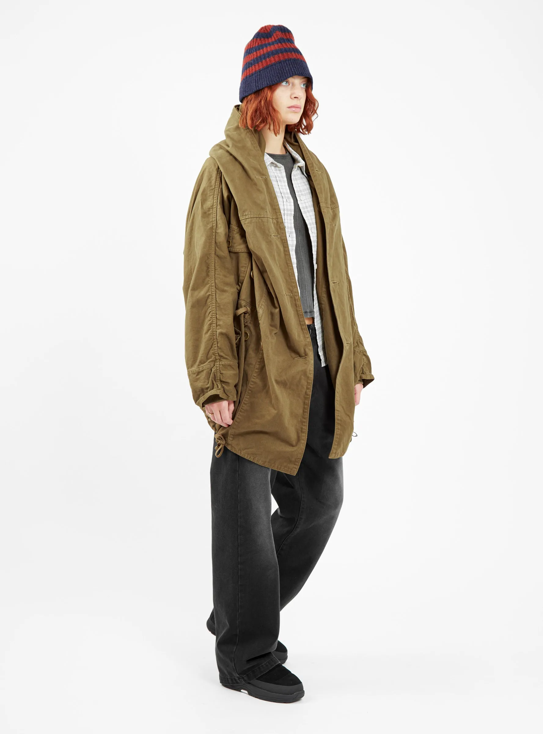 Katsuragi Cotton Coat Khaki sold by Garbstore product image thumbnail 3