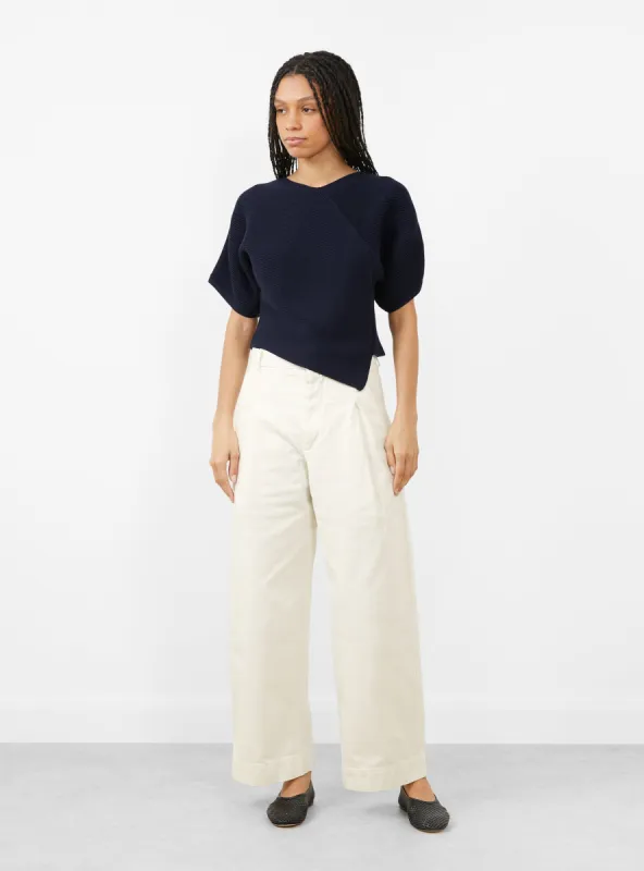 Devy Trouser Blanc Casse sold by Garbstore