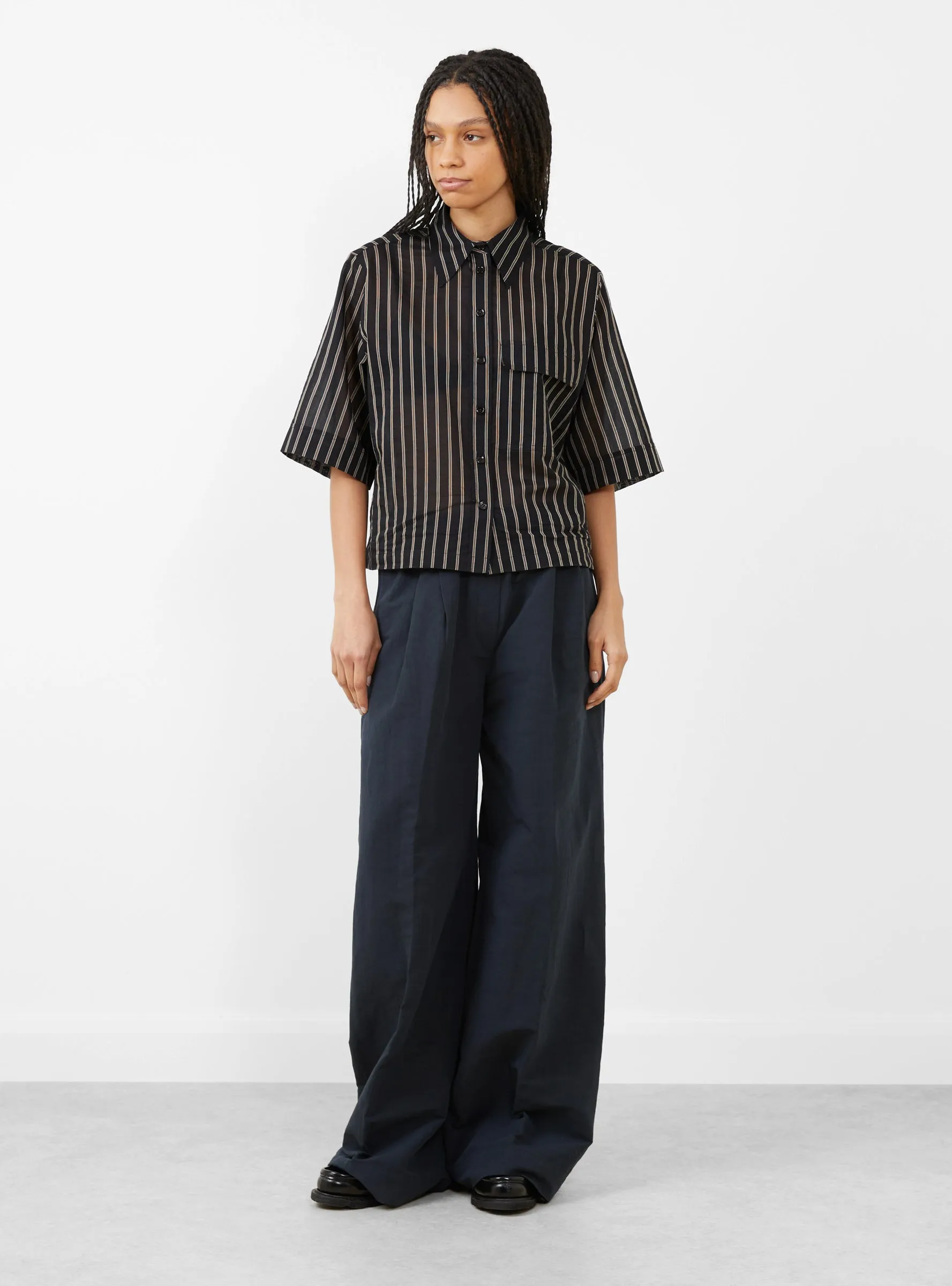 Tumelah Shirt Black Stripe sold by Garbstore