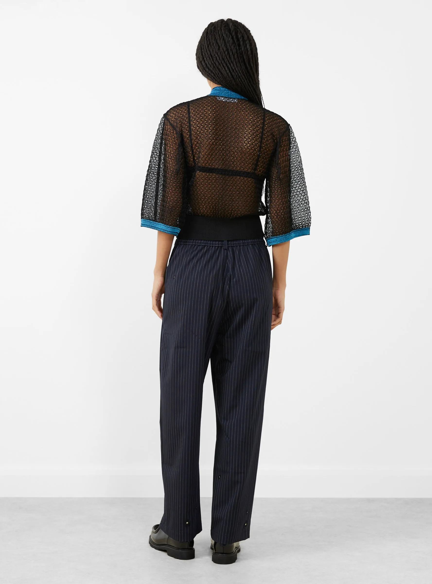 Lace Knit Cardigan Black sold by Garbstore product image thumbnail 3