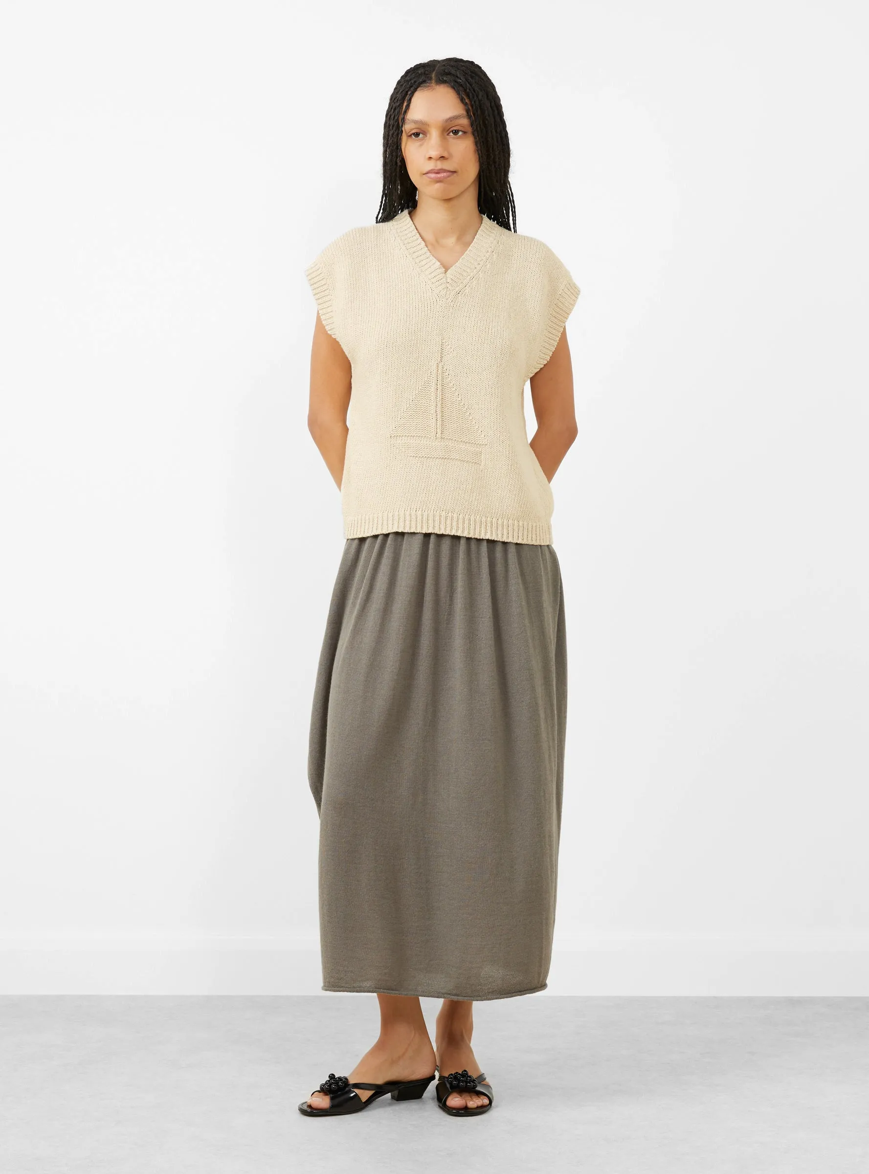 Boat Knit Vest Ecru sold by Garbstore