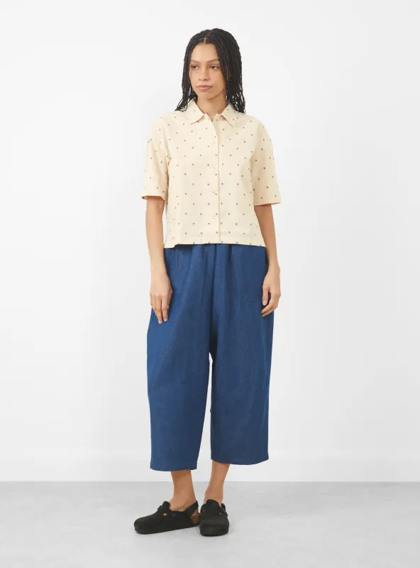 Stella Shirt Ecru Pattern made by Garbstore