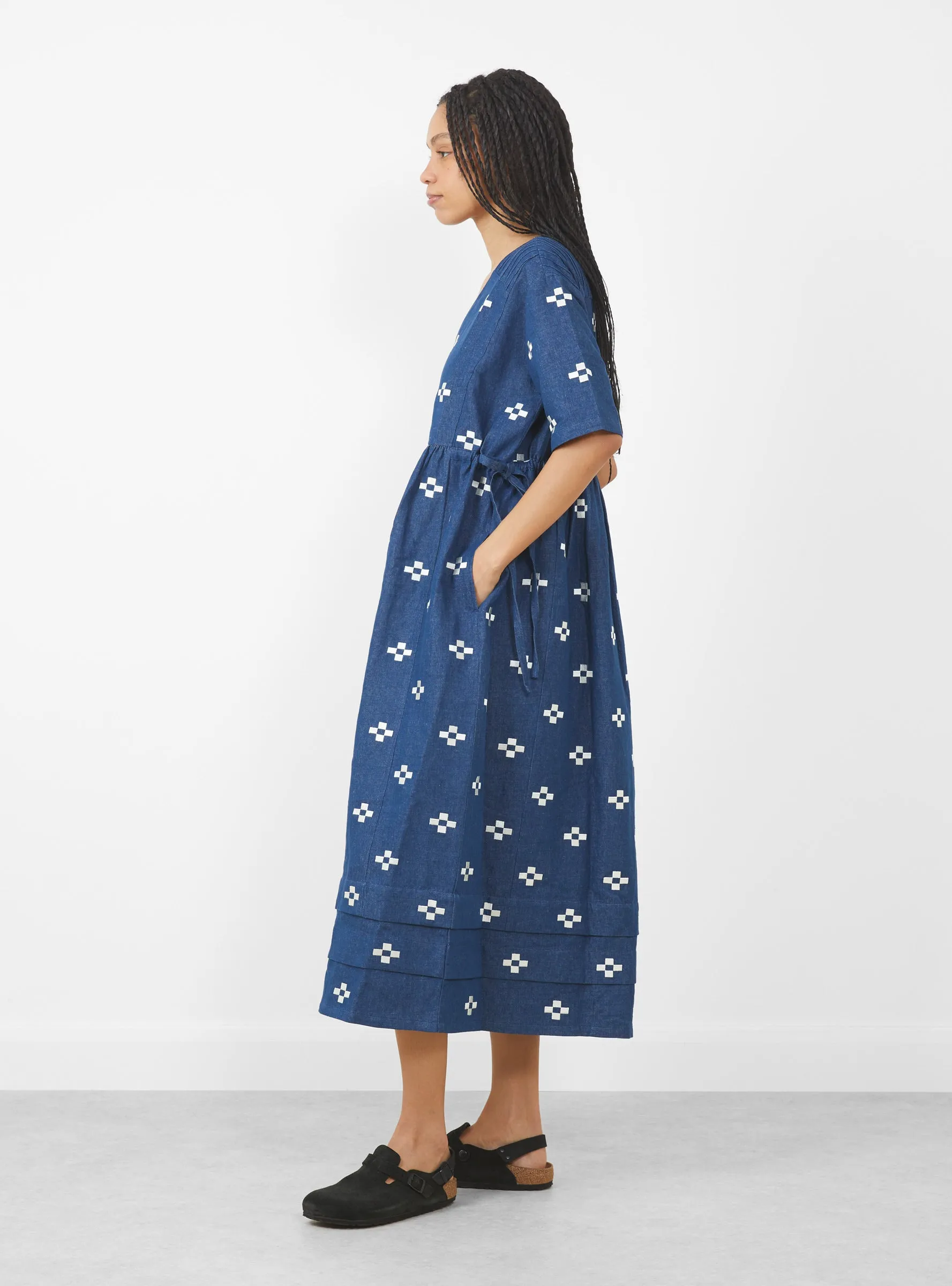 Detta Dress Embroidered Indigo sold by Garbstore product image thumbnail 2