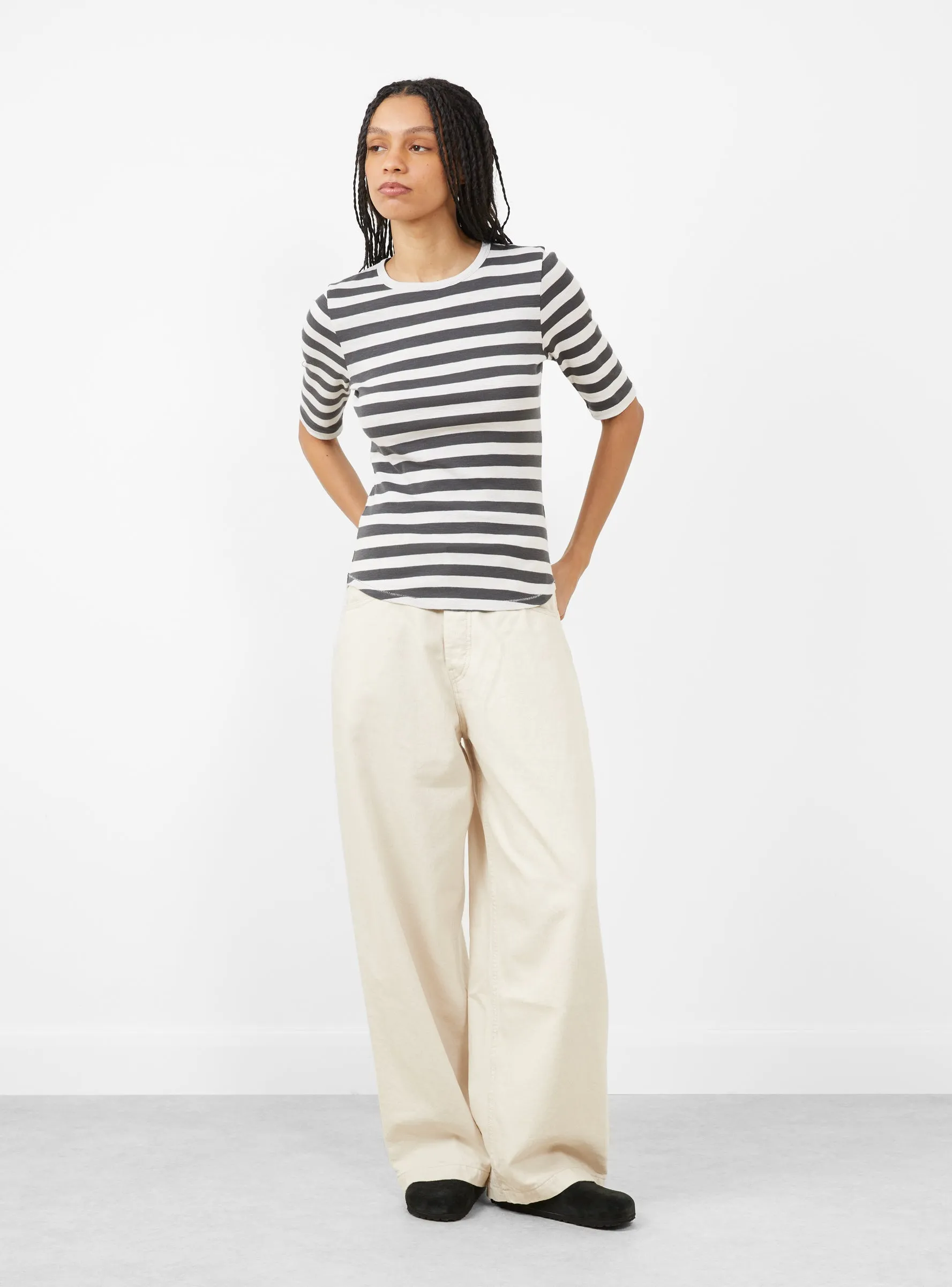 Charlotte Short Sleeve T-Shirt Grey Stone sold by Garbstore product image thumbnail 2