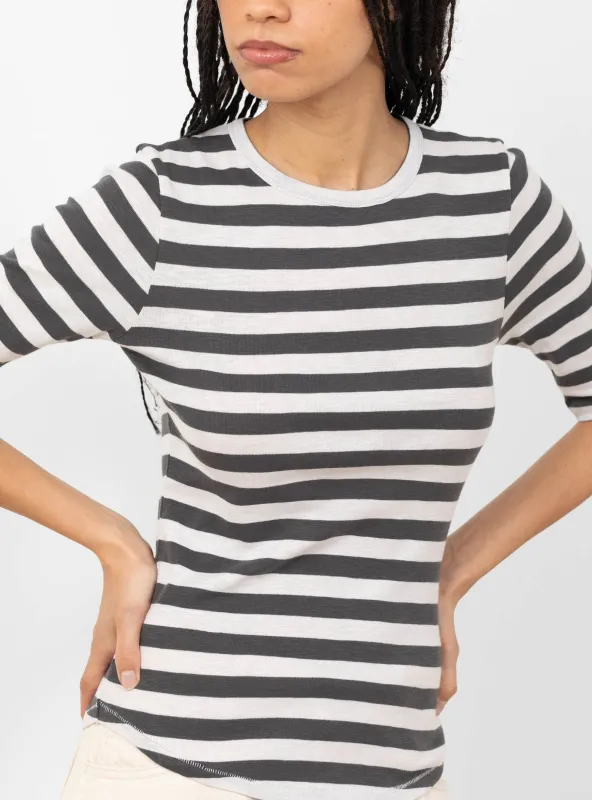 Charlotte Short Sleeve T-Shirt Grey Stone made by YMC