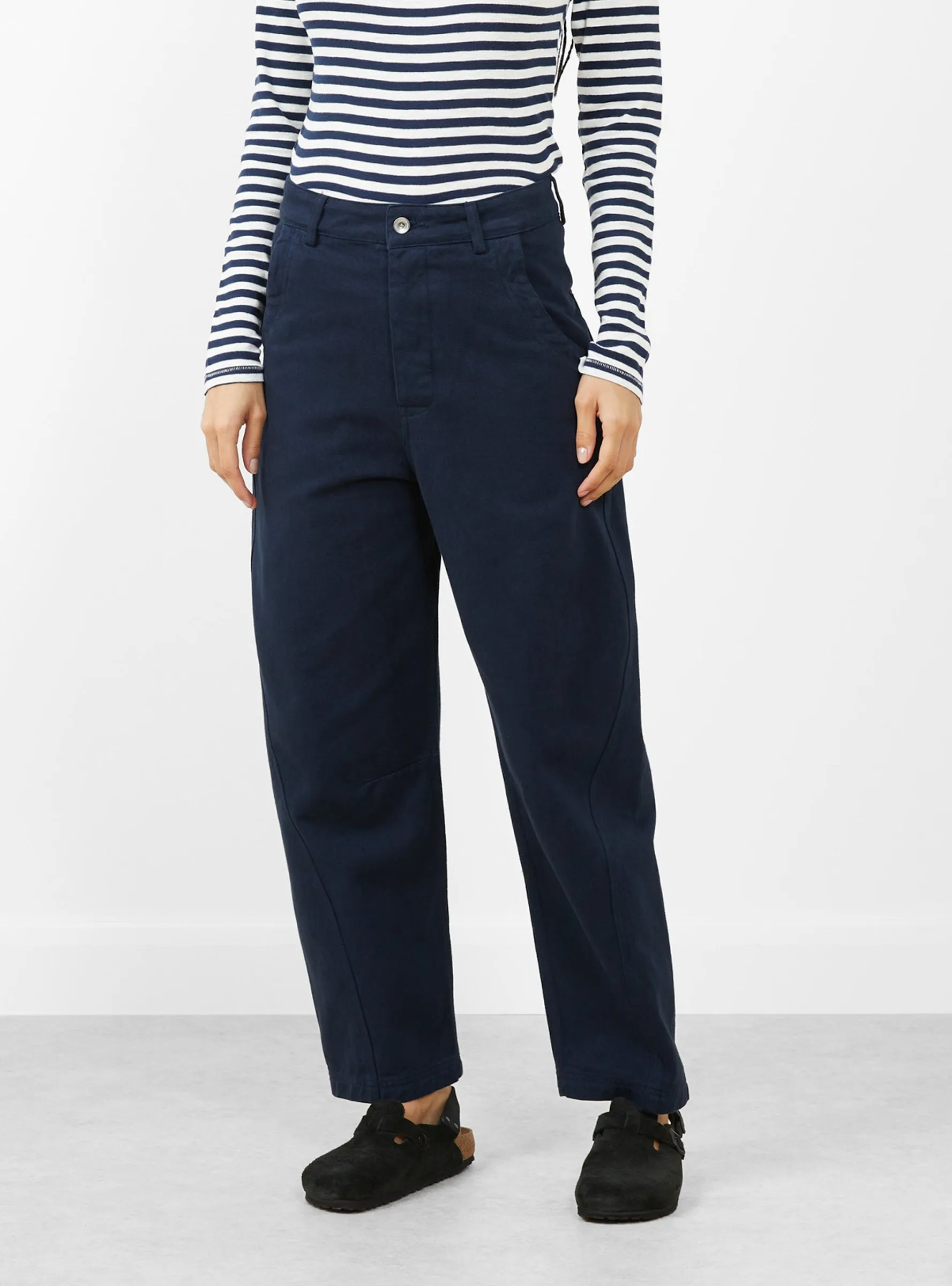 Twisted Seam Trouser Navy sold by Garbstore