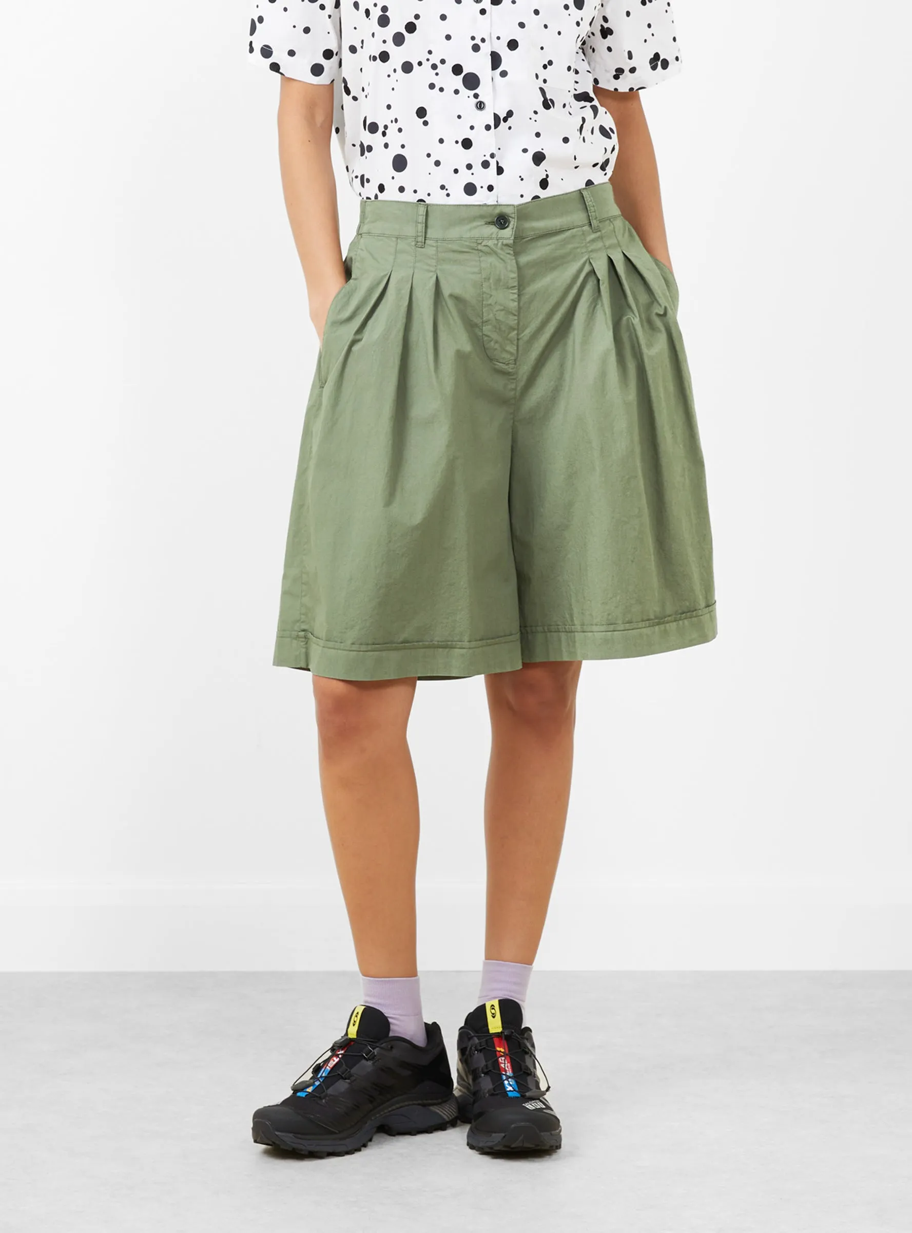 Long Walking Shorts Sage Green sold by Garbstore product image thumbnail 2
