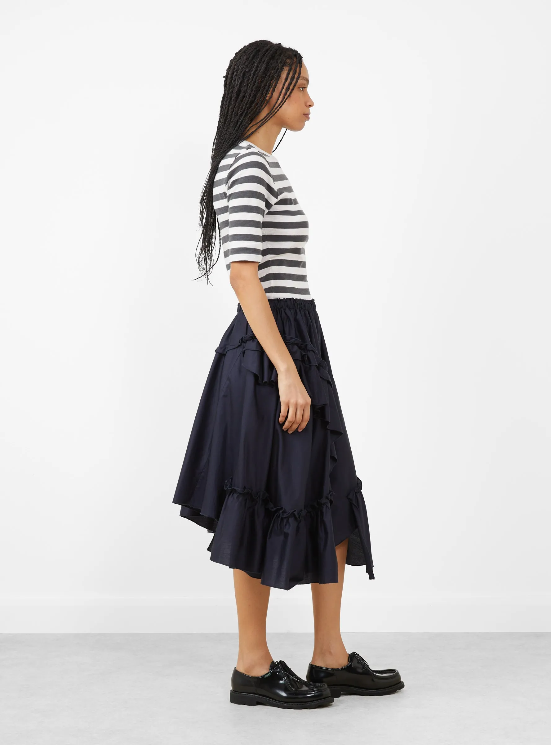 Draped Skirt Navy sold by Garbstore product image thumbnail 4