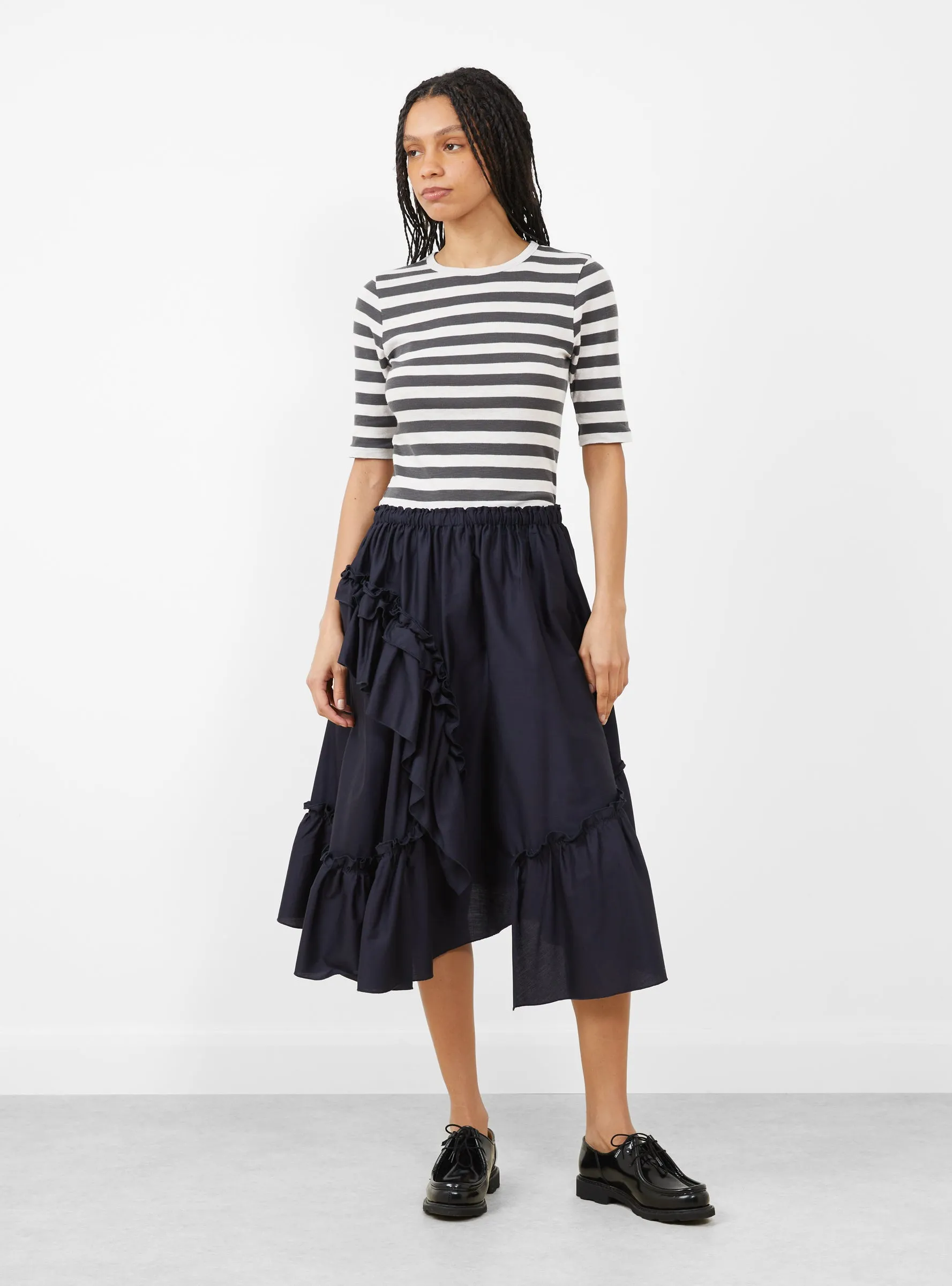 Draped Skirt Navy sold by Garbstore product image thumbnail 3