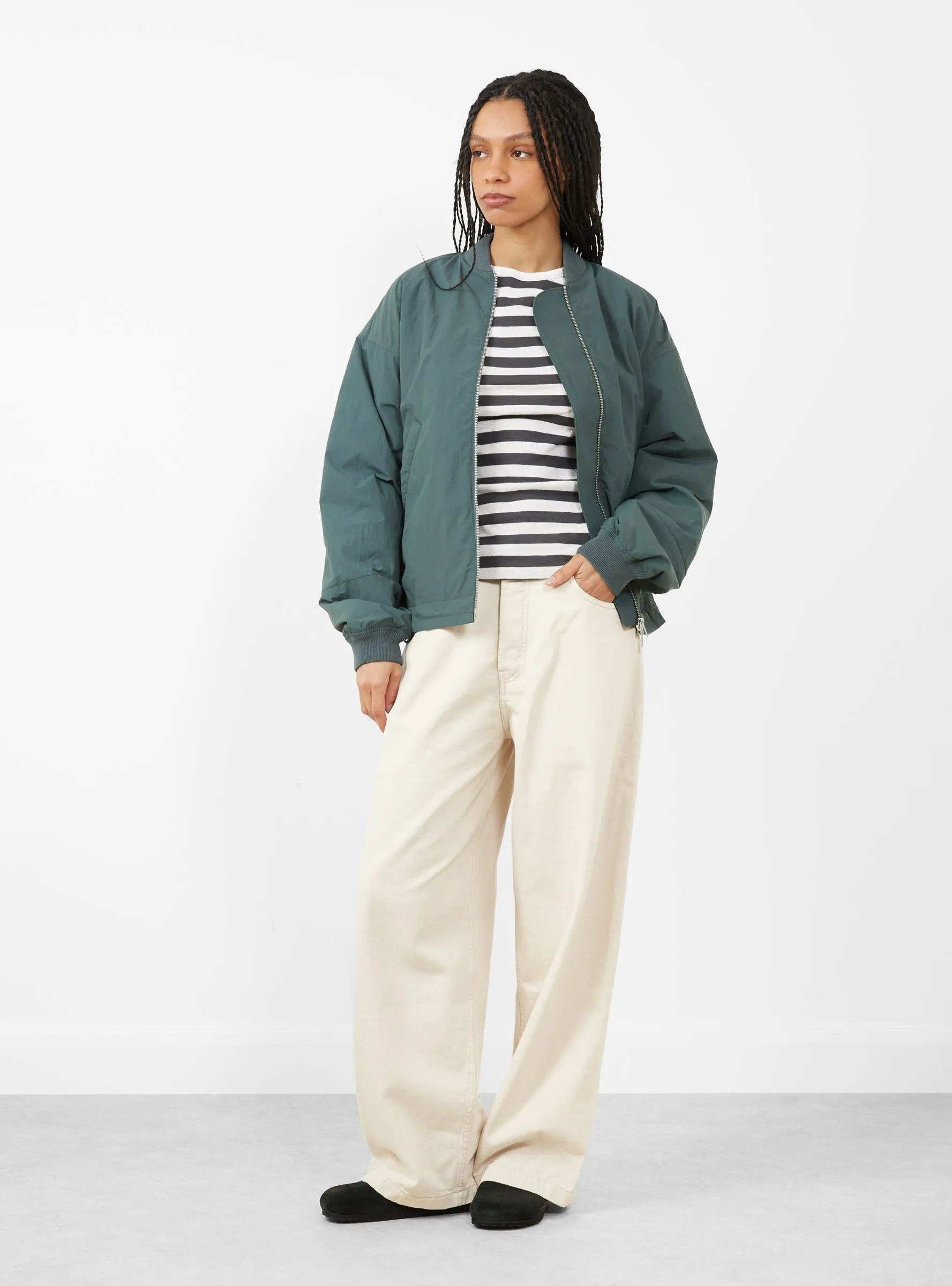 Basement Bomber Jacket Slate sold by Garbstore