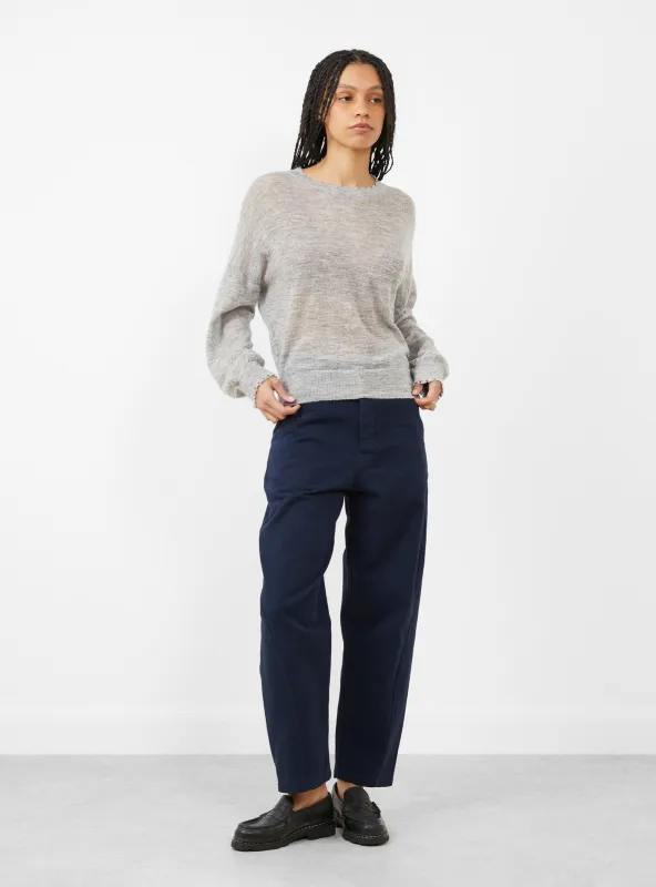 Rybala Knit Jumper Heather Grey made by Bellerose