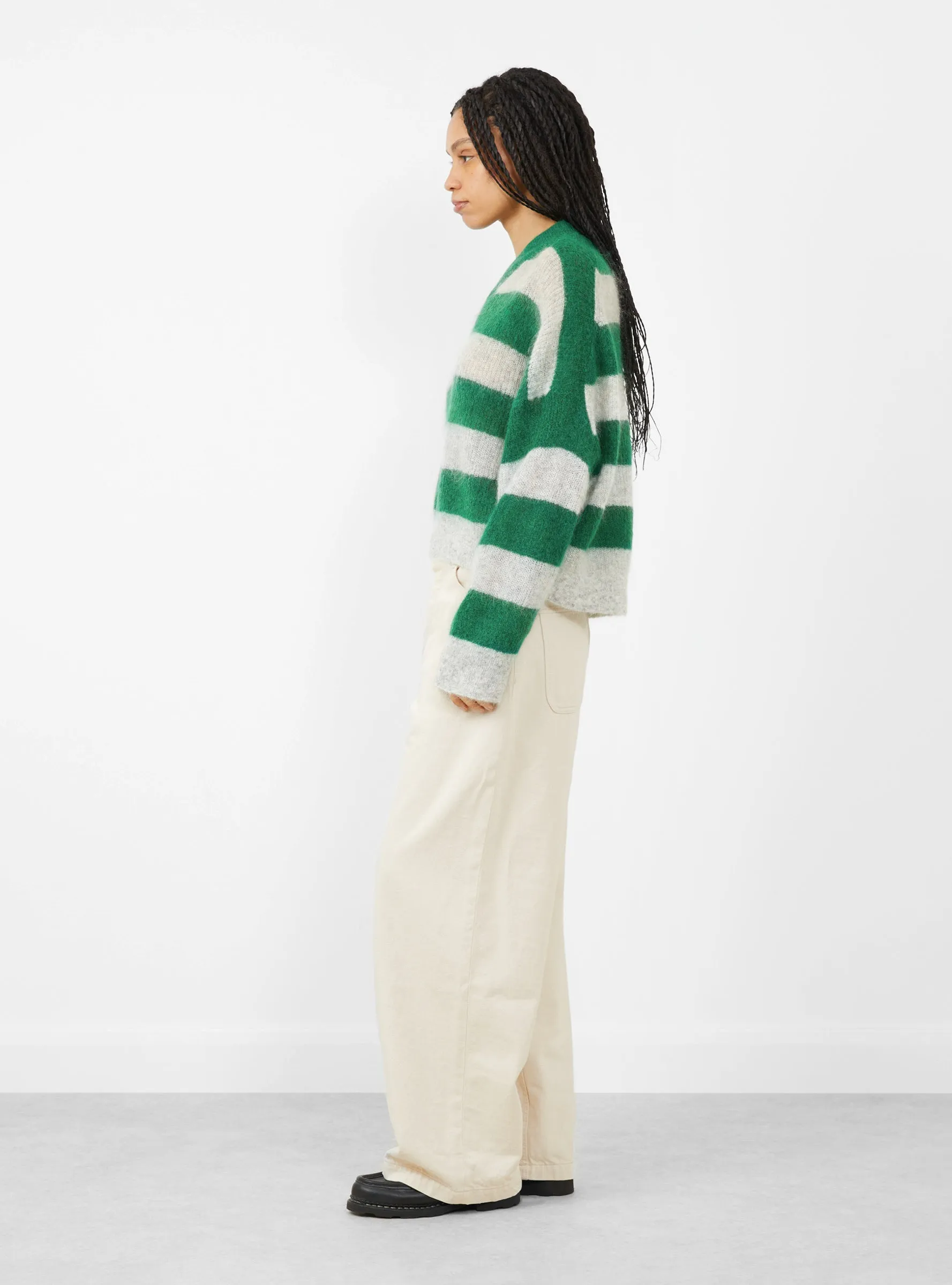Arcy Knit Jumper Green Stripe sold by Garbstore product image thumbnail 3