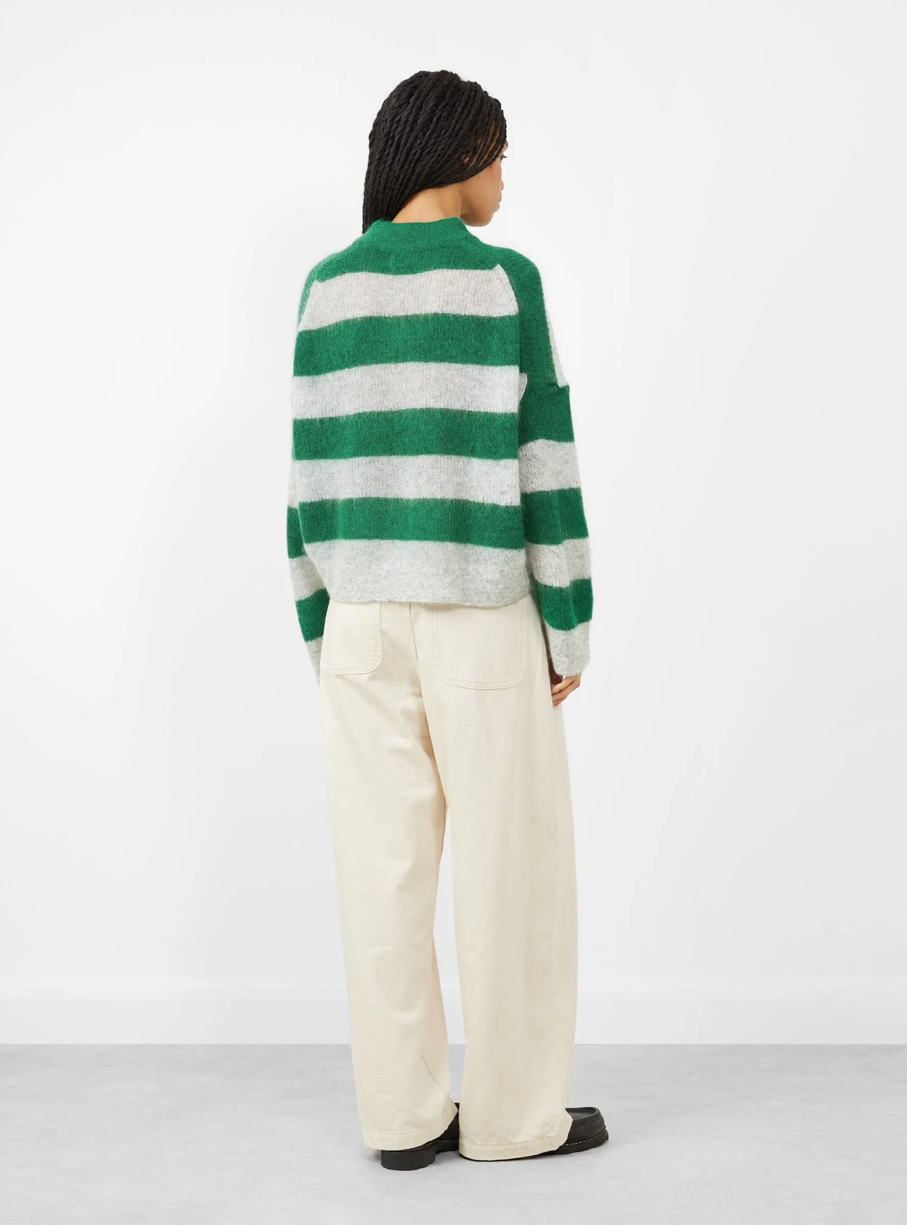 Arcy Knit Jumper Green Stripe sold by Garbstore product image thumbnail 4