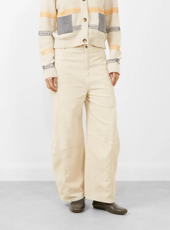 Dusk Corduroy Trousers Ecru sold by Garbstore