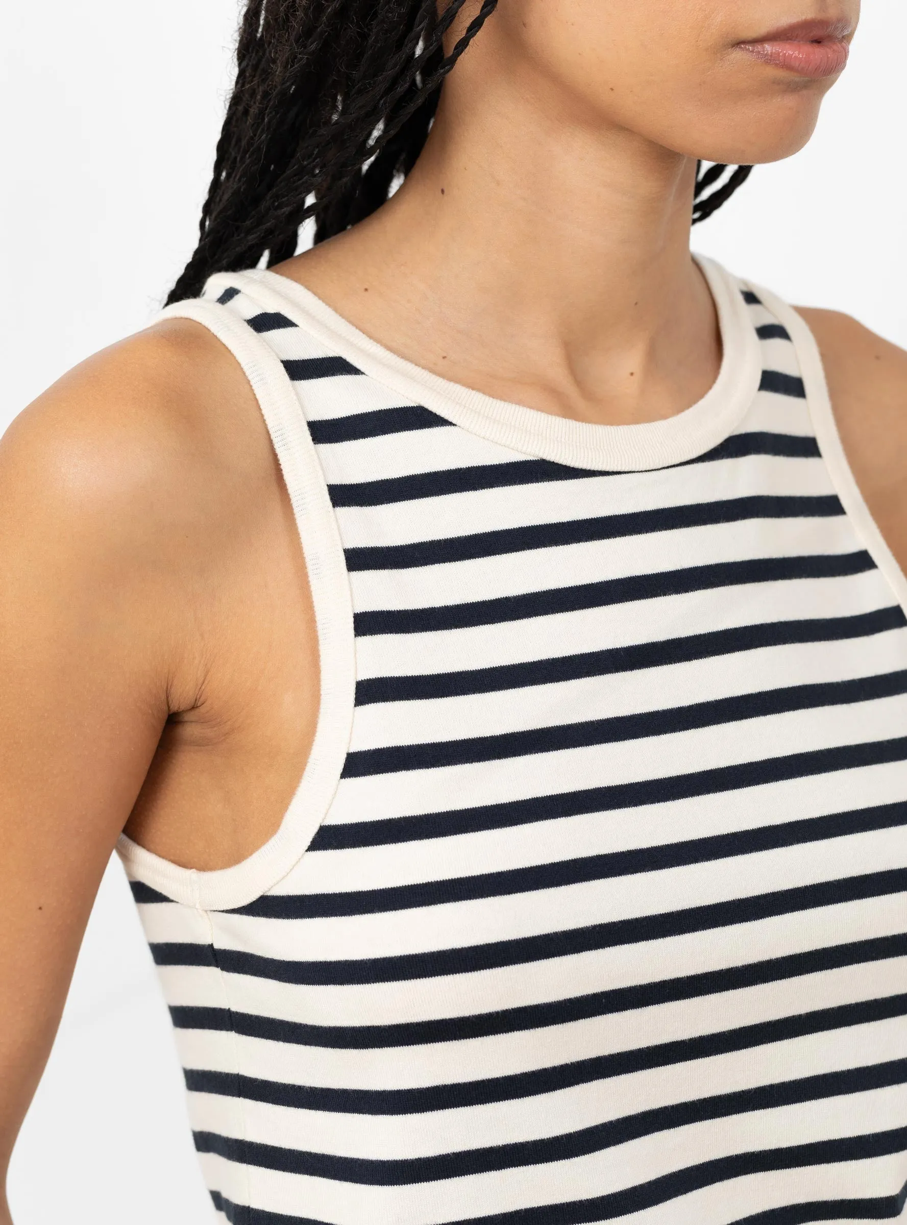 Loui Tank Top Dark Navy and White sold by Garbstore product image thumbnail 2