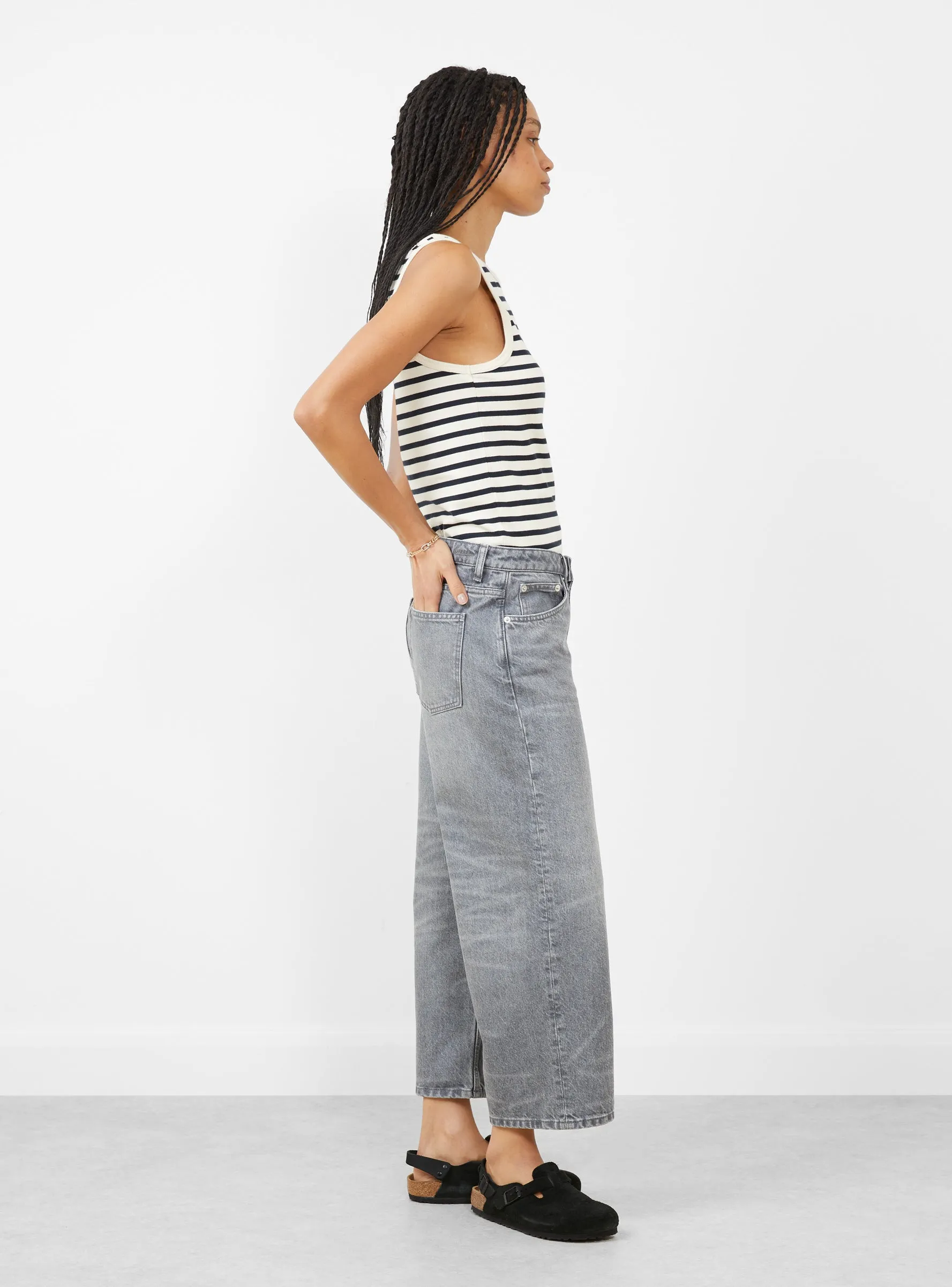 Taylor Cropped Jeans Worn Light Grey sold by Garbstore product image thumbnail 2