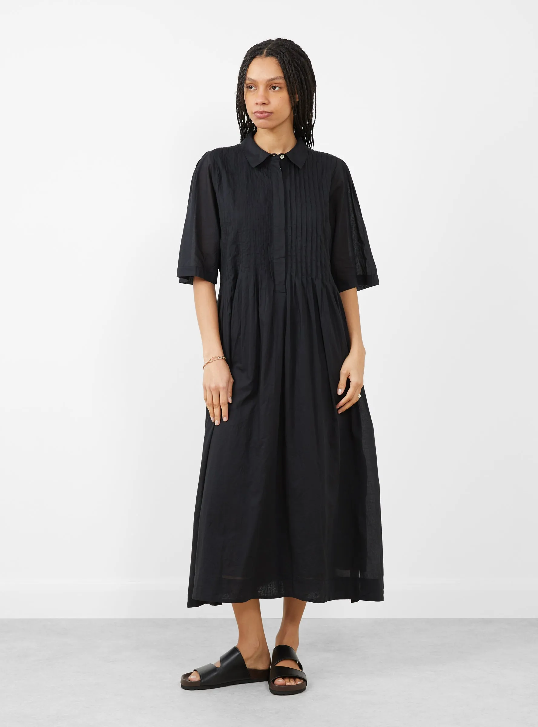 Dot Shirt Dress Black sold by Garbstore