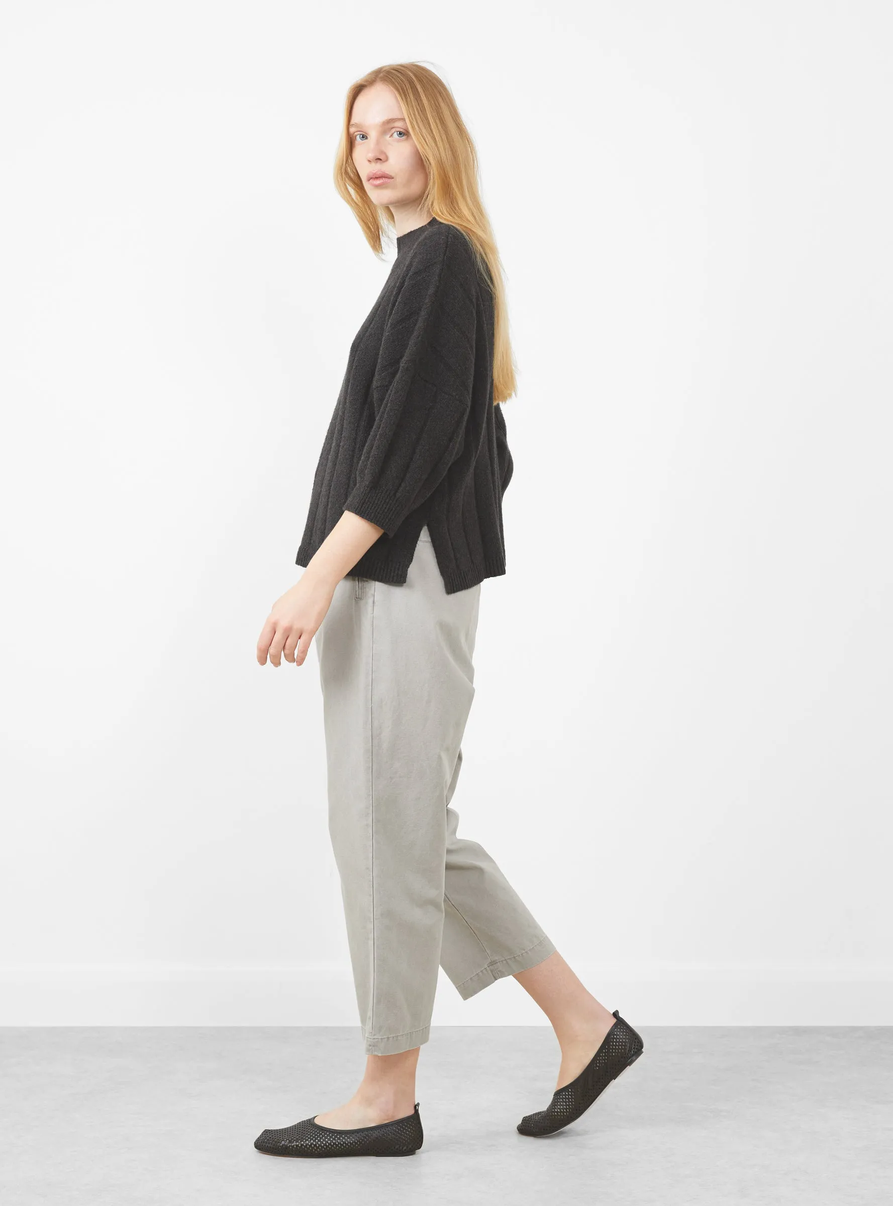 Mid-Poet Mockneck Sweater, Charcoal sold by Garbstore product image thumbnail 2