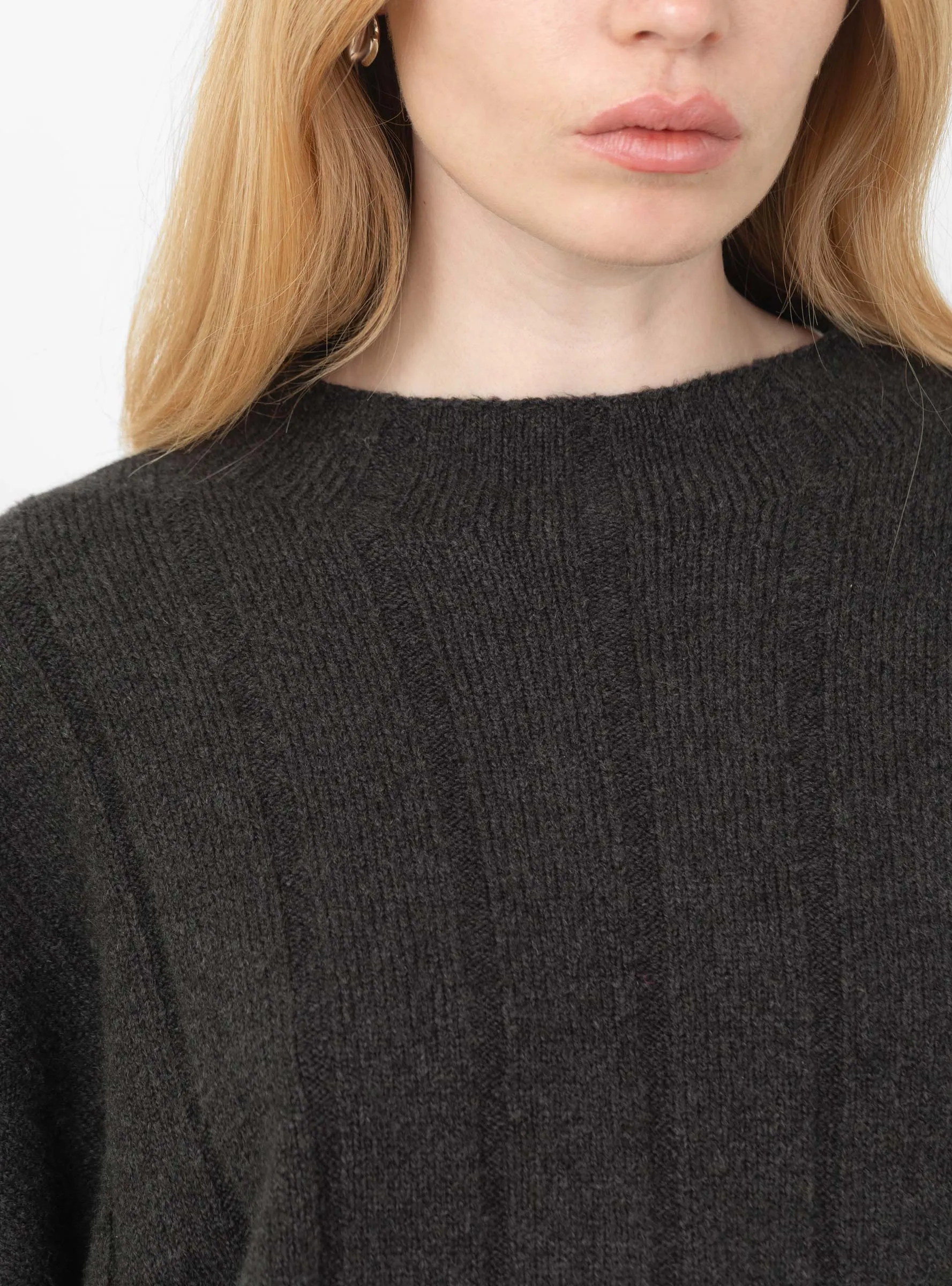 Mid-Poet Mockneck Sweater, Charcoal sold by Garbstore product image thumbnail 4