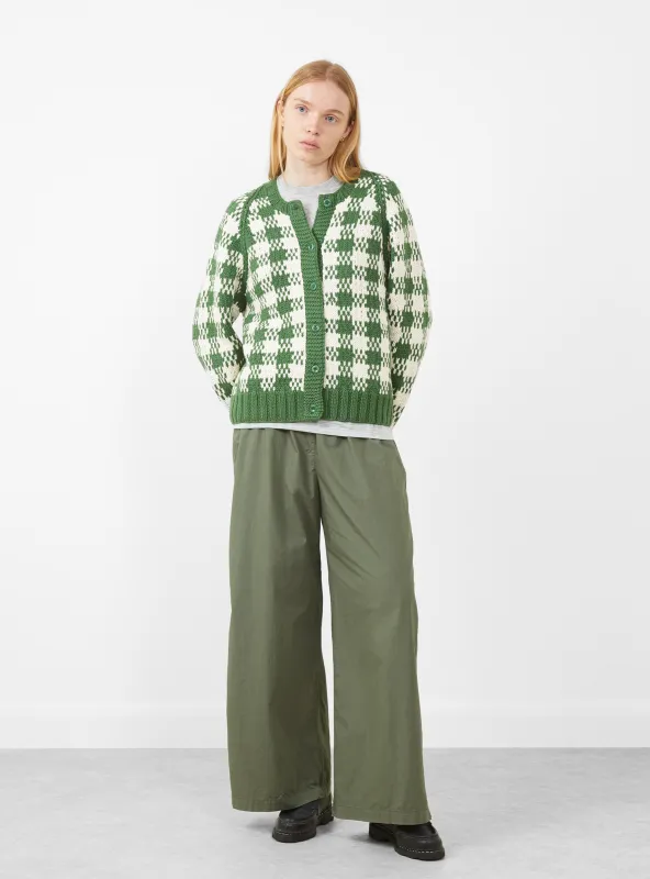 Atomic Cardigan Green and Ecru sold by Garbstore