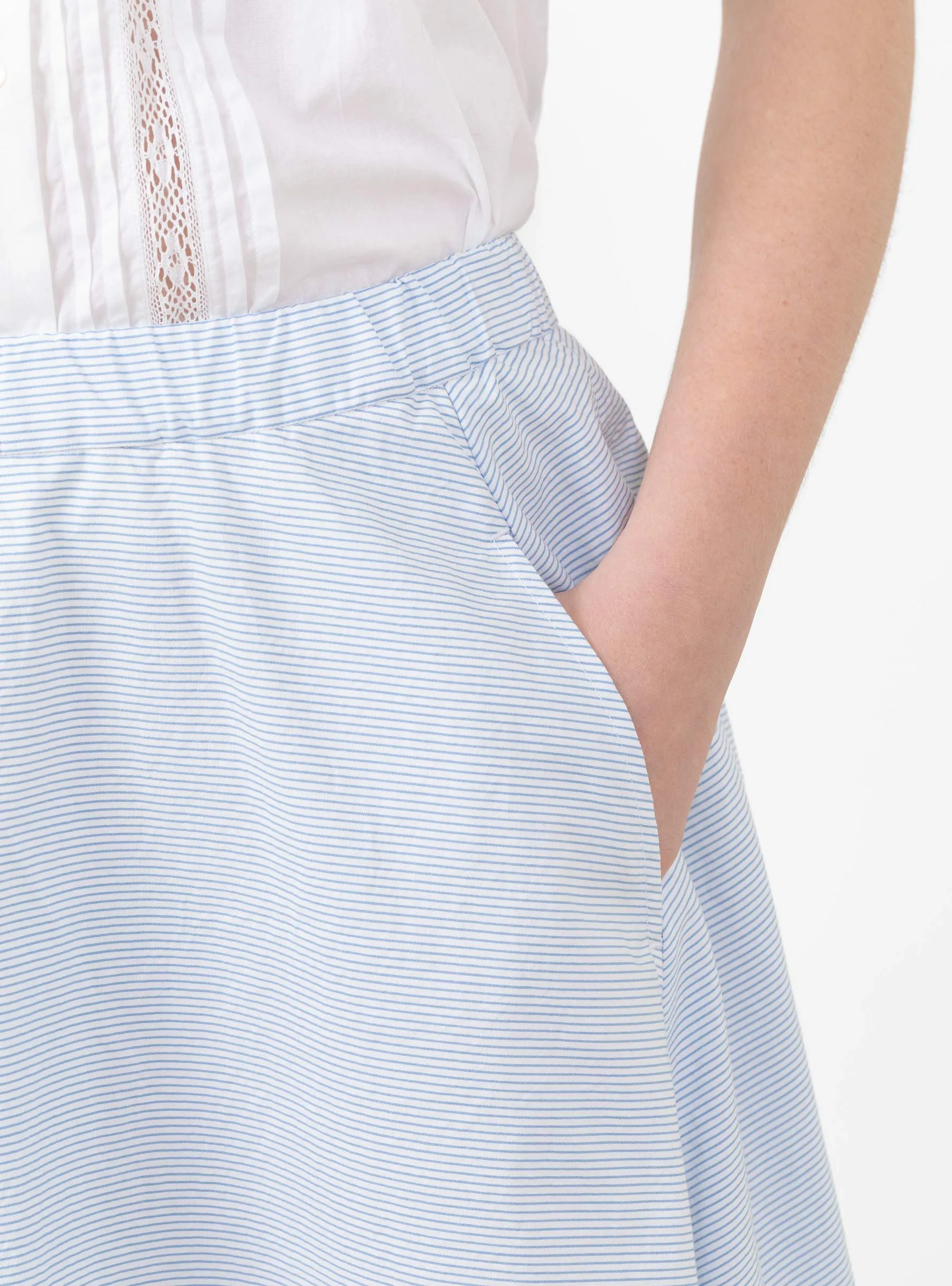 Stripe Circular Skirt Sax sold by Garbstore product image thumbnail 4