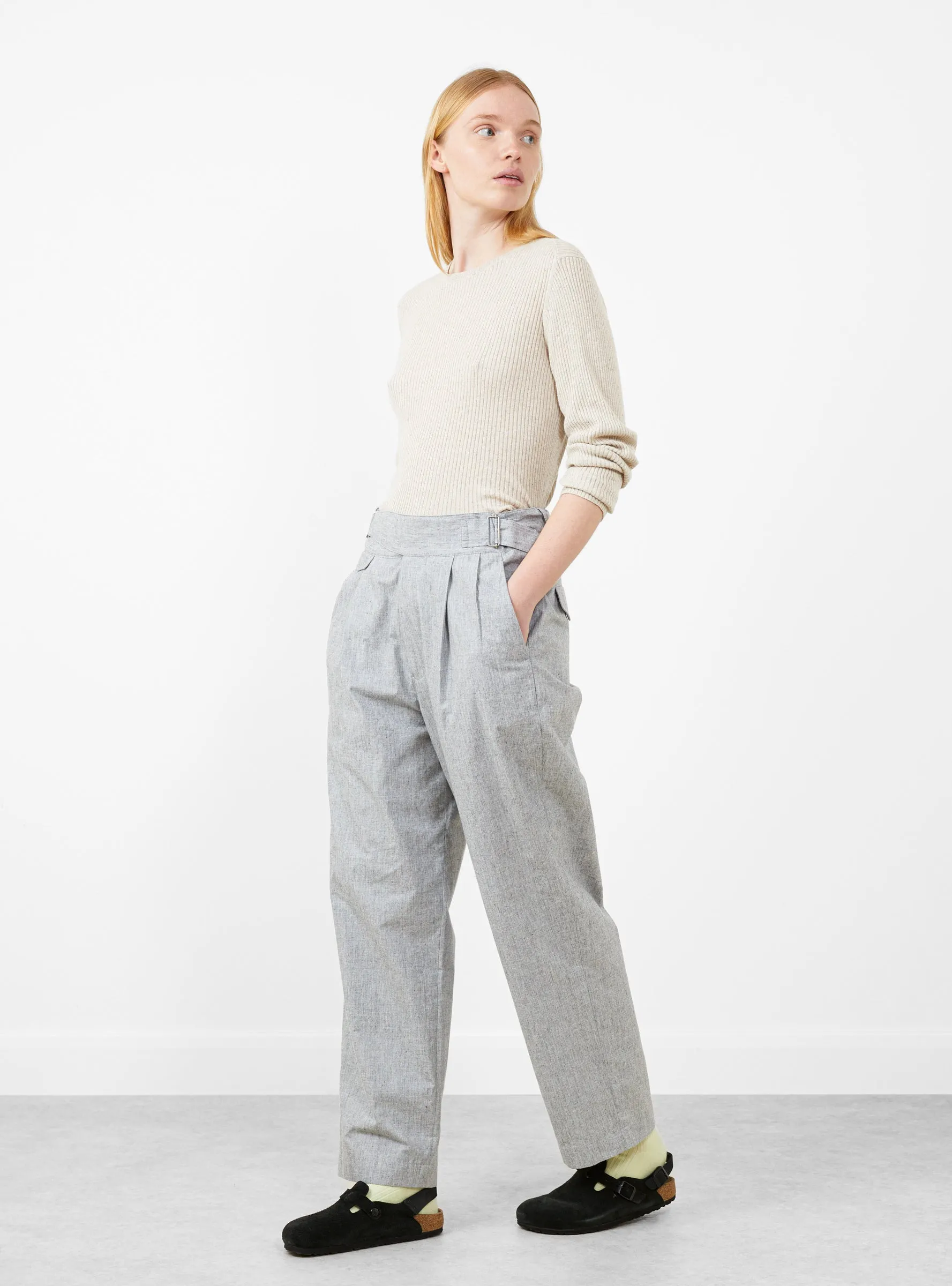 Cotton Buff Cloth Gurkha Pants Light Grey sold by Garbstore product image thumbnail 2