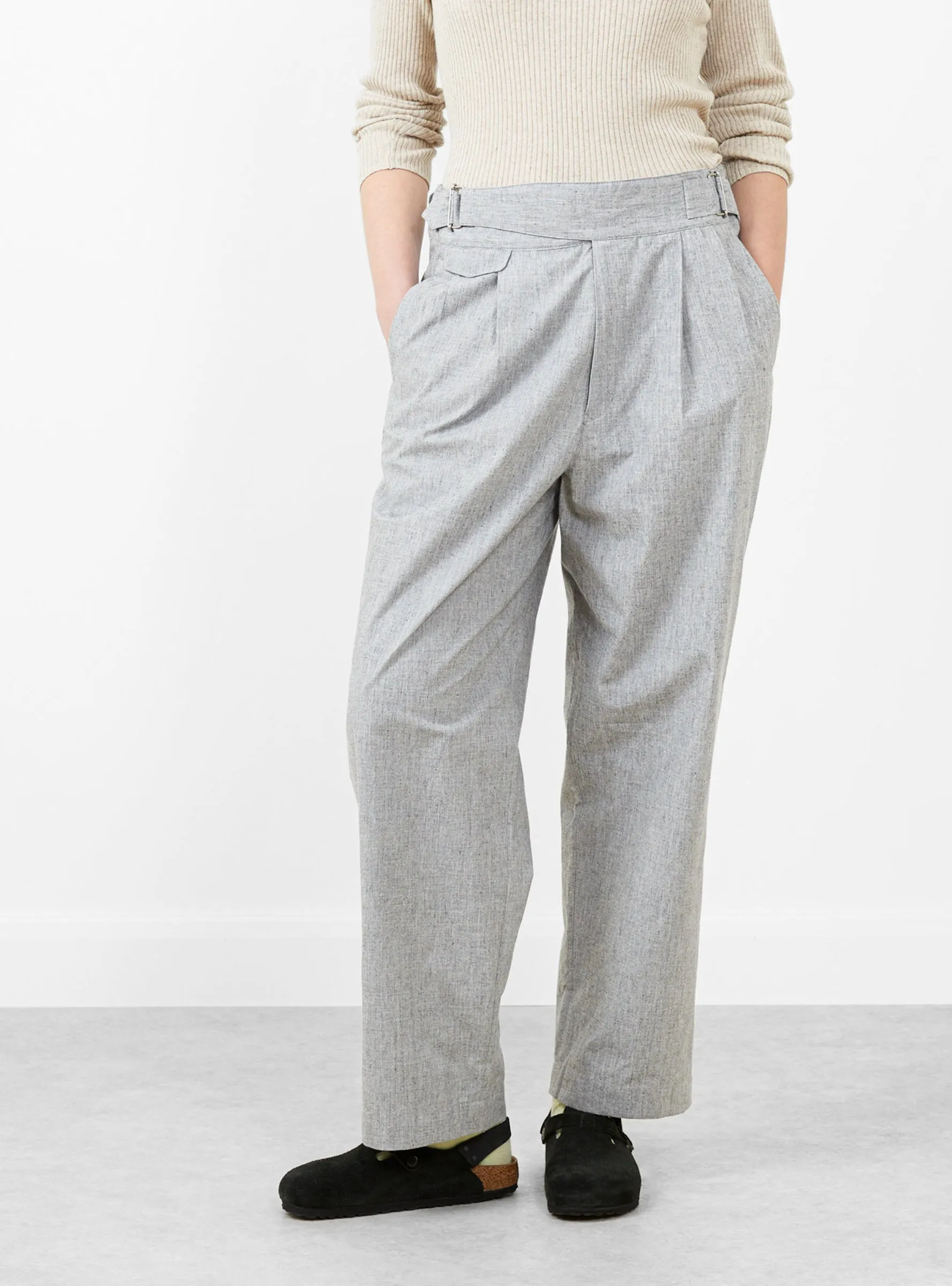 Cotton Buff Cloth Gurkha Pants Light Grey sold by Garbstore product image thumbnail 5