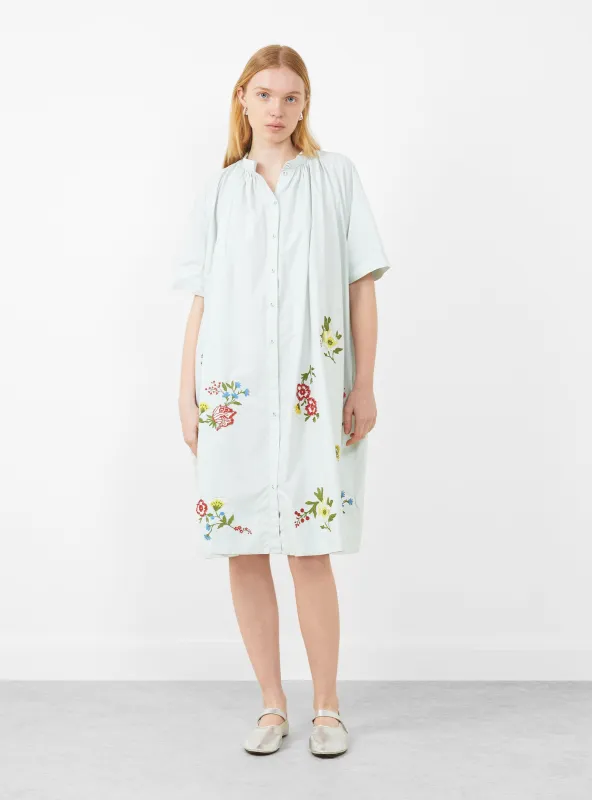 Calamus Dress Gooseberry Garden Ciel Blue made by Garbstore