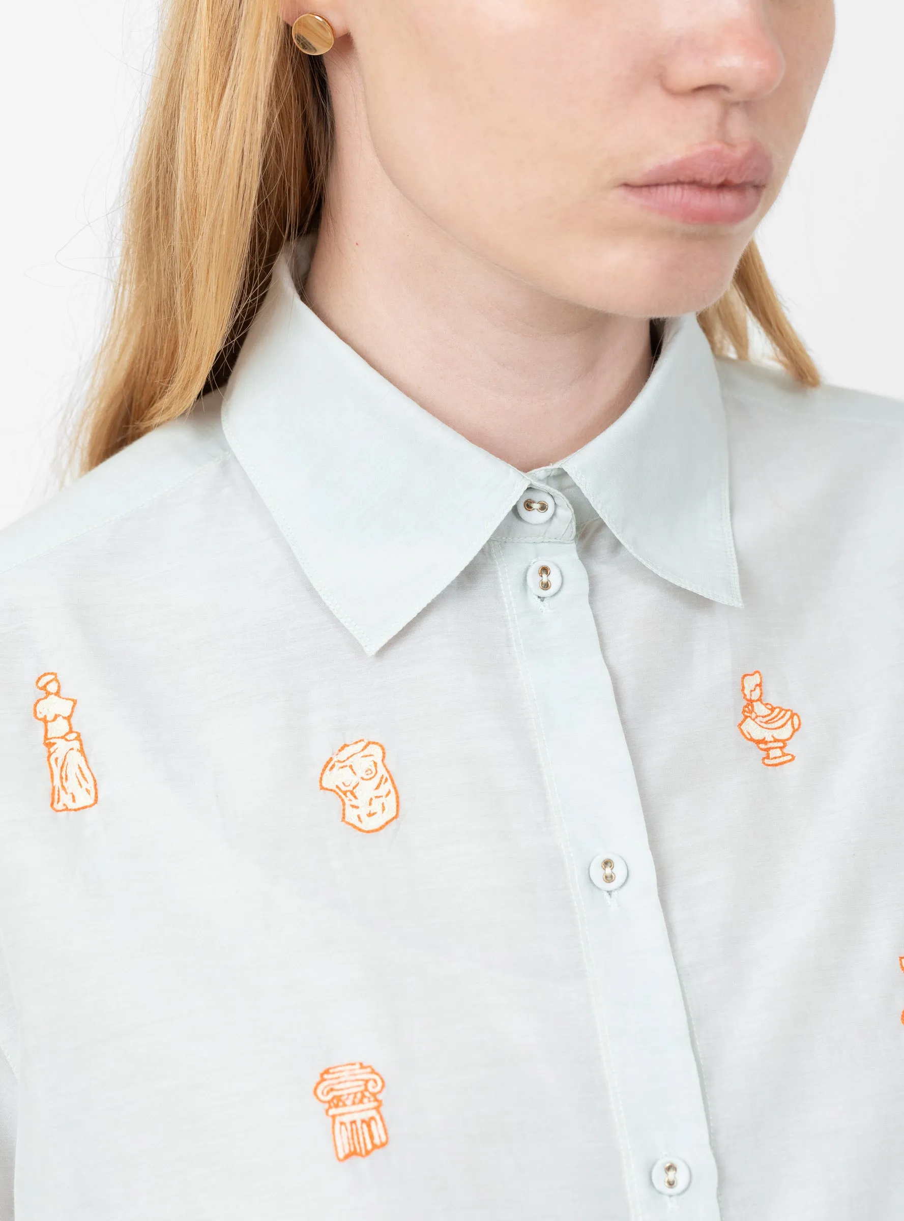 Camphor Shirt Greek Art Ciel Blue sold by Garbstore product image thumbnail 4