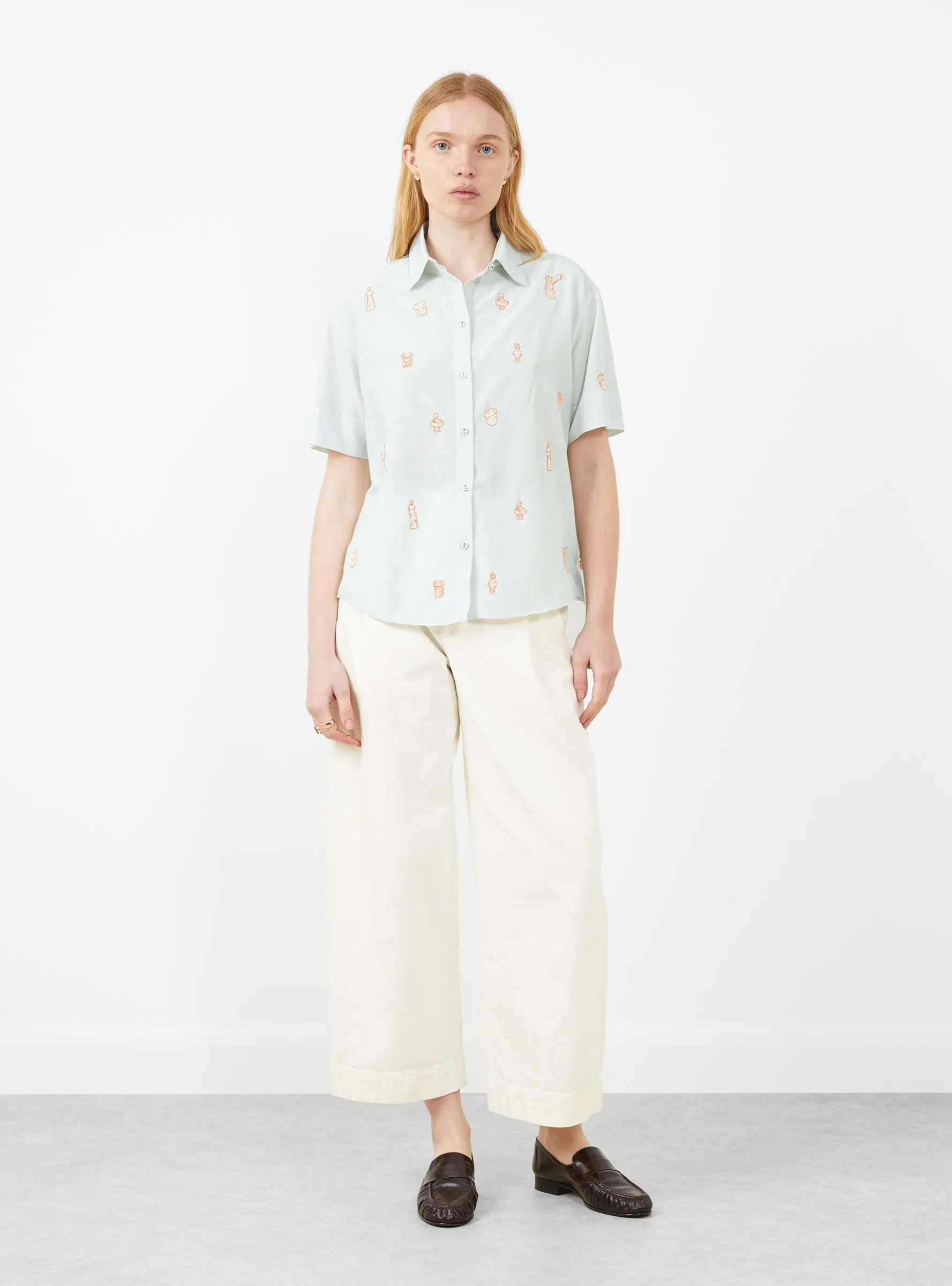 Camphor Shirt Greek Art Ciel Blue sold by Garbstore