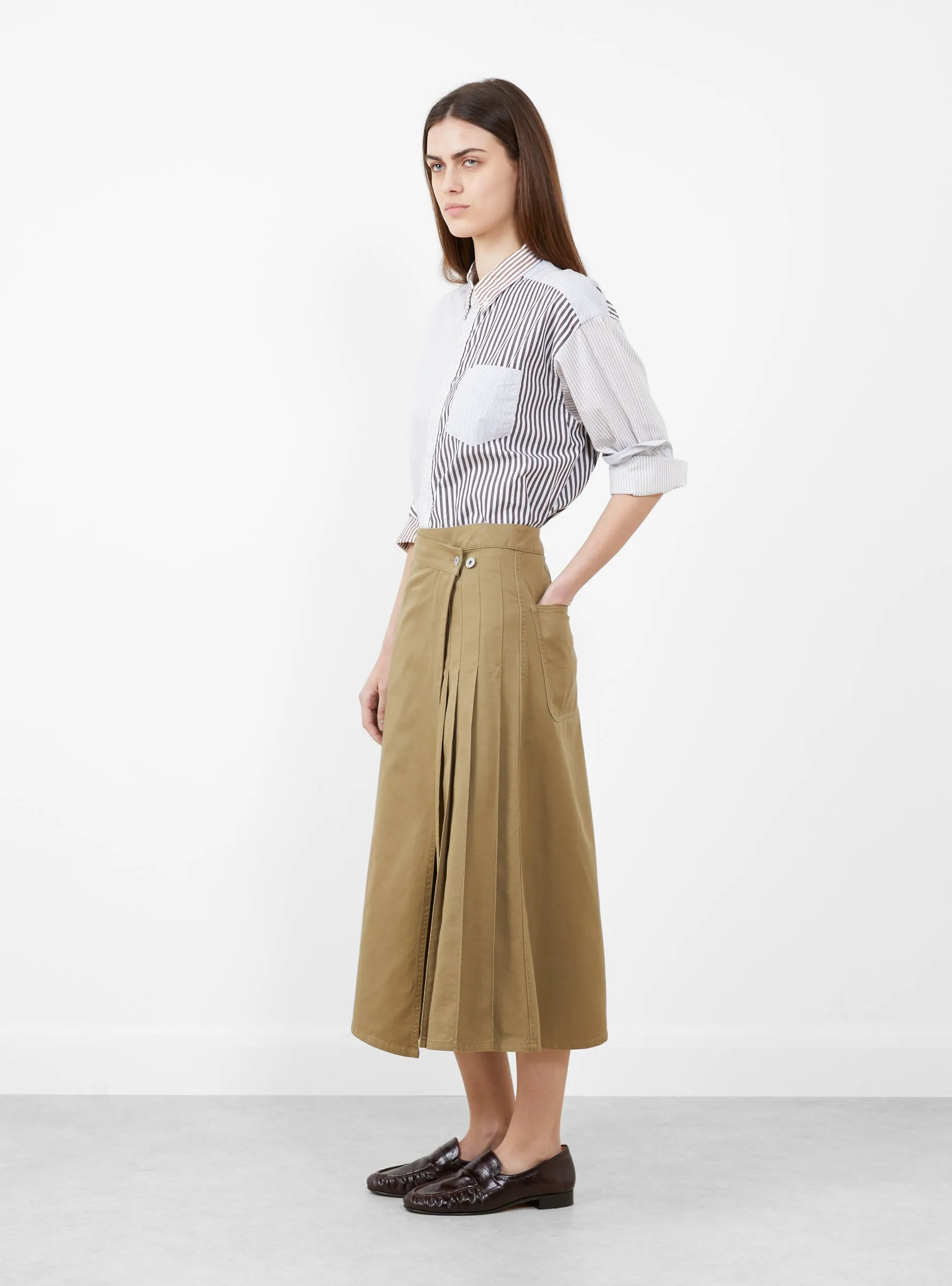 Chino Wrap Skirt Beige sold by Garbstore product image thumbnail 3