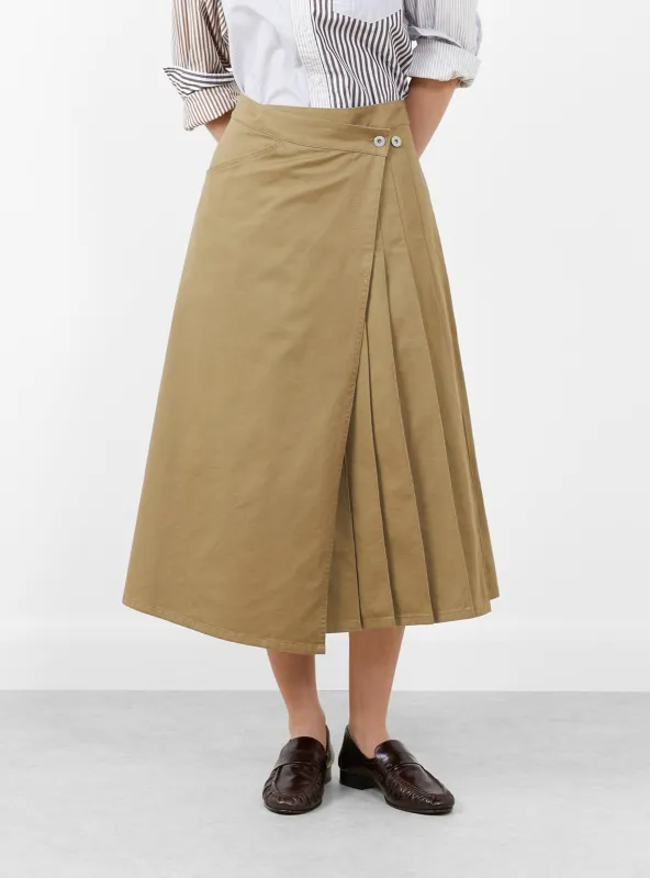Chino Wrap Skirt Beige sold by Garbstore