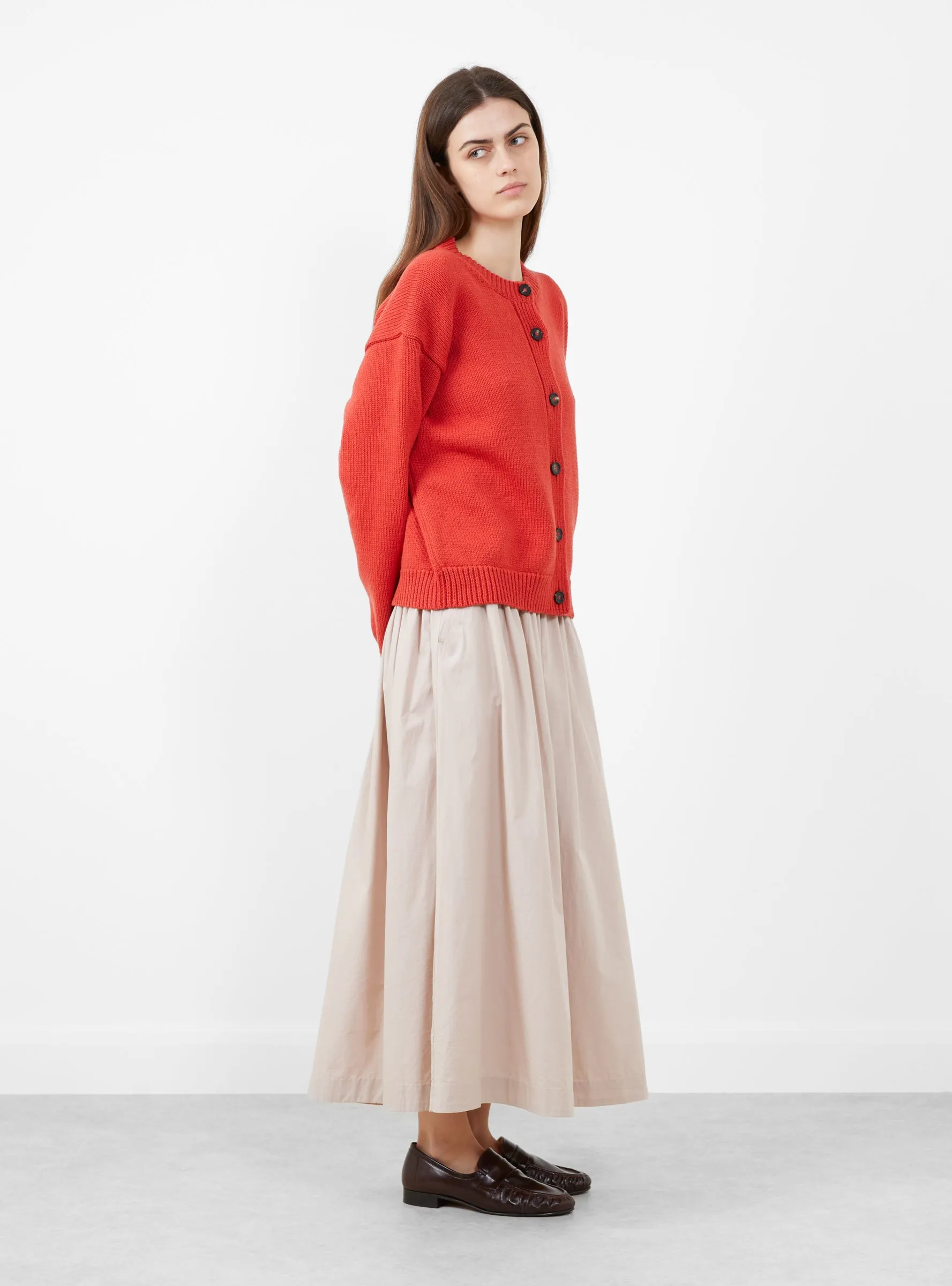 British Wool and Cotton Rosa Cardigan Poppy sold by Garbstore product image thumbnail 3