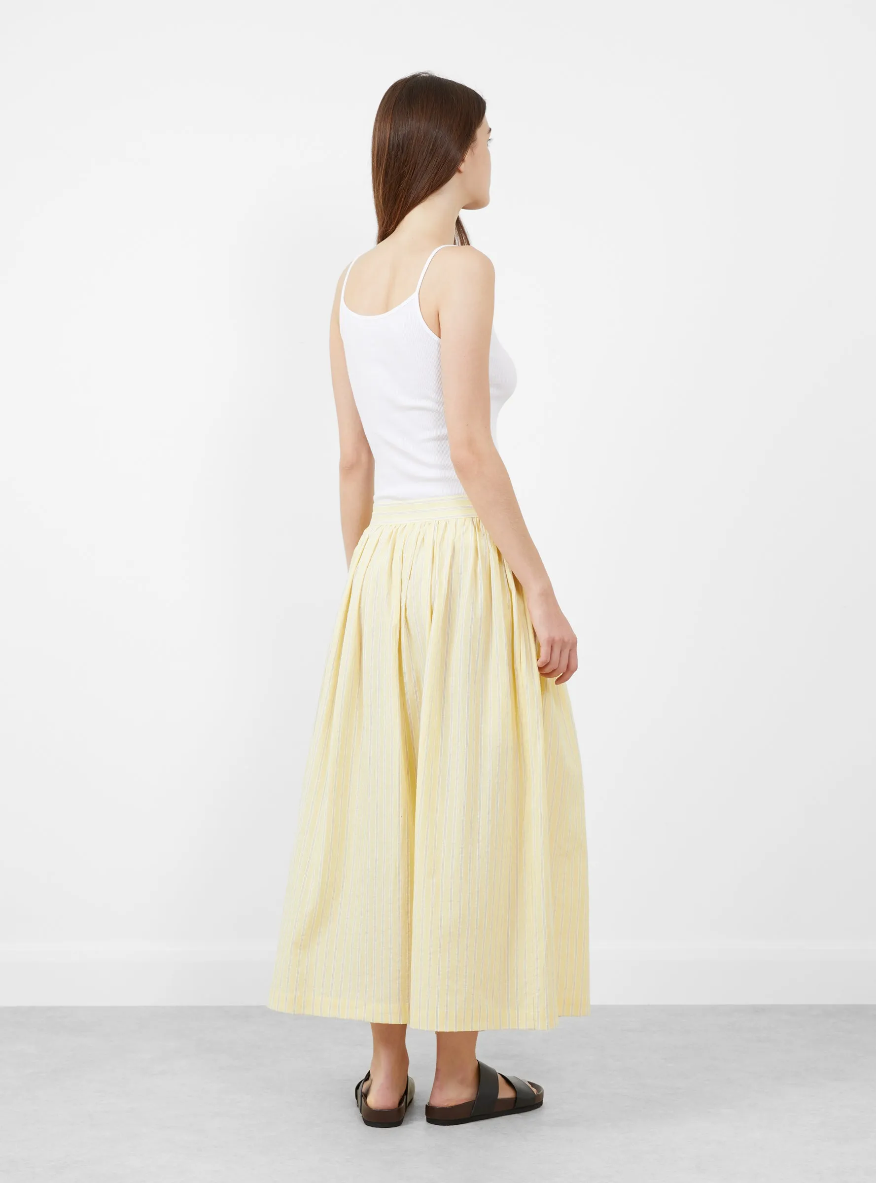 Japanese Mugwasher Stripe Panel Skirt Buttercup sold by Garbstore product image thumbnail 4