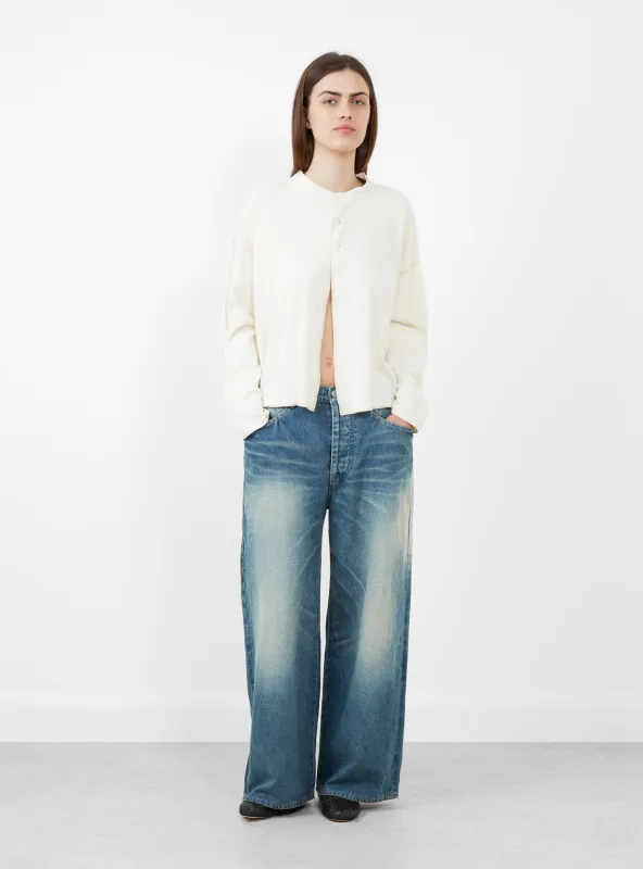 Short High Neck Cardigan Ivory made by BEAMS BOY
