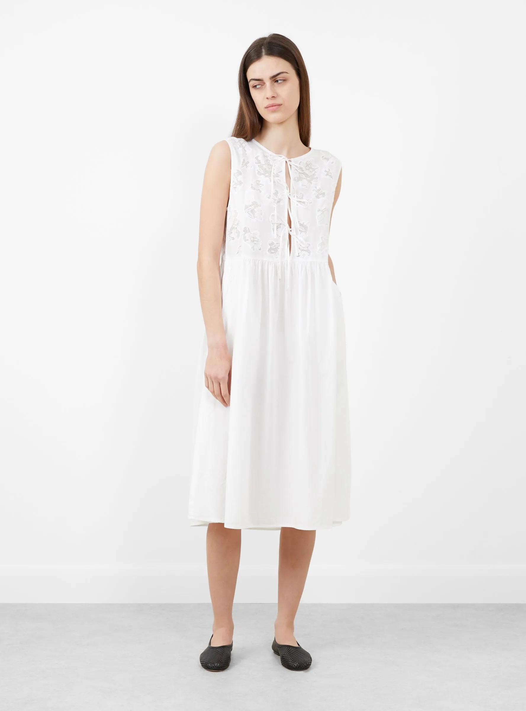 Dora Dress White sold by Garbstore