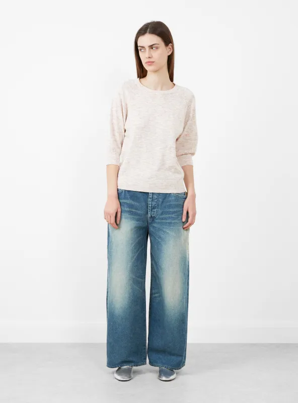 Anogy Knit Top Beige Speckle made by Bellerose