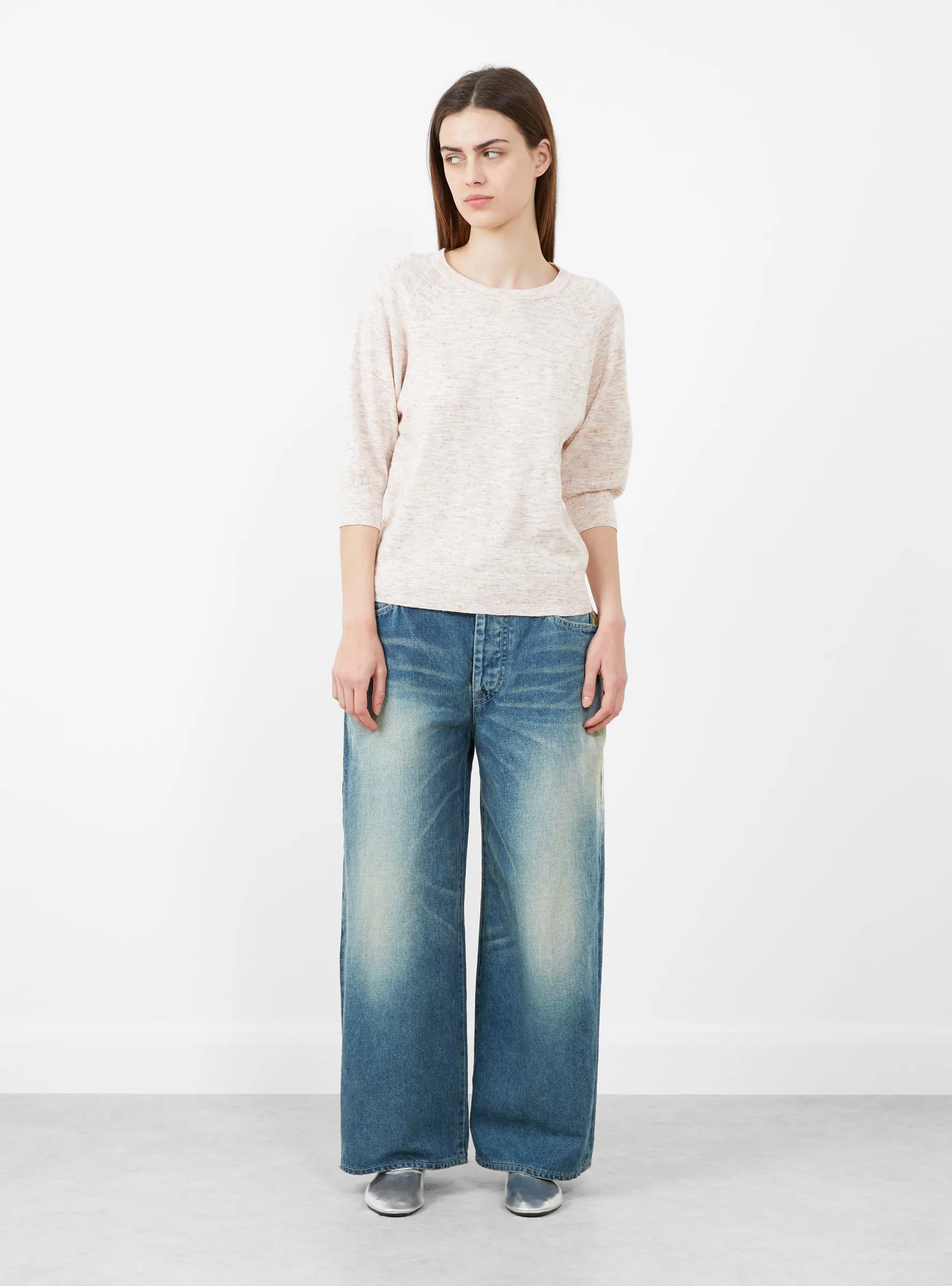 Anogy Knit Top Beige Speckle sold by Garbstore