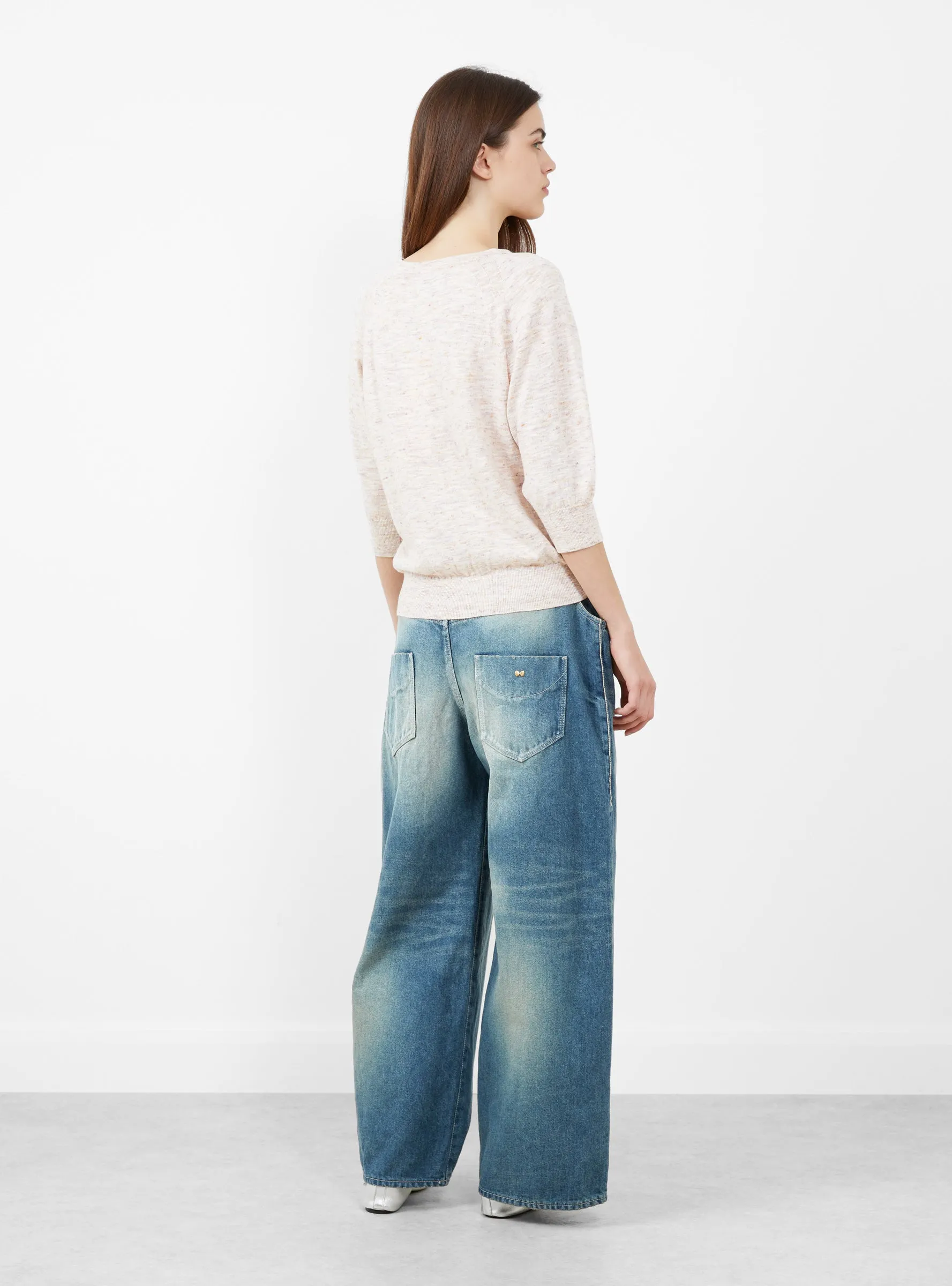 Anogy Knit Top Beige Speckle sold by Garbstore product image thumbnail 4