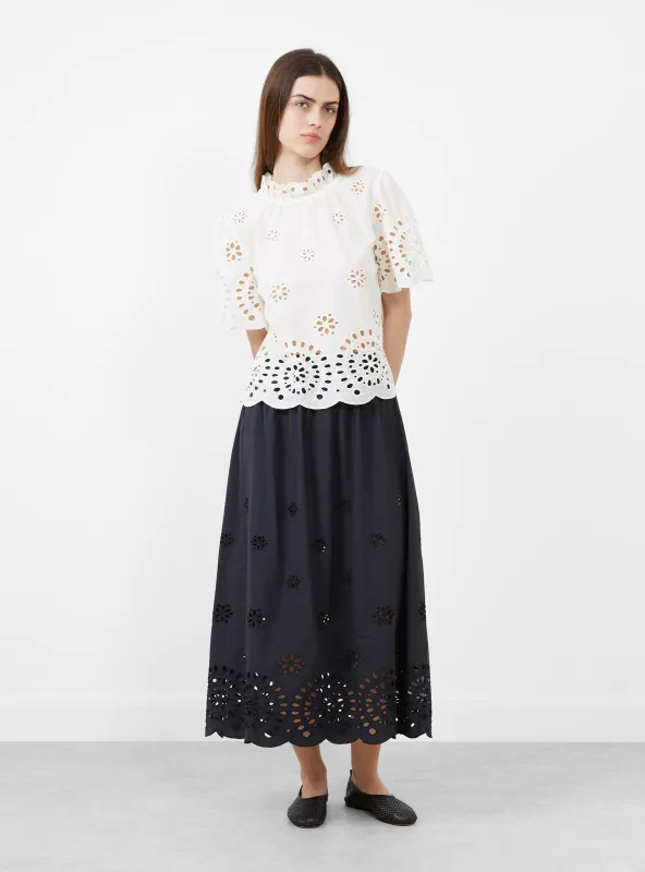 Darlene Blouse White made by Bellerose