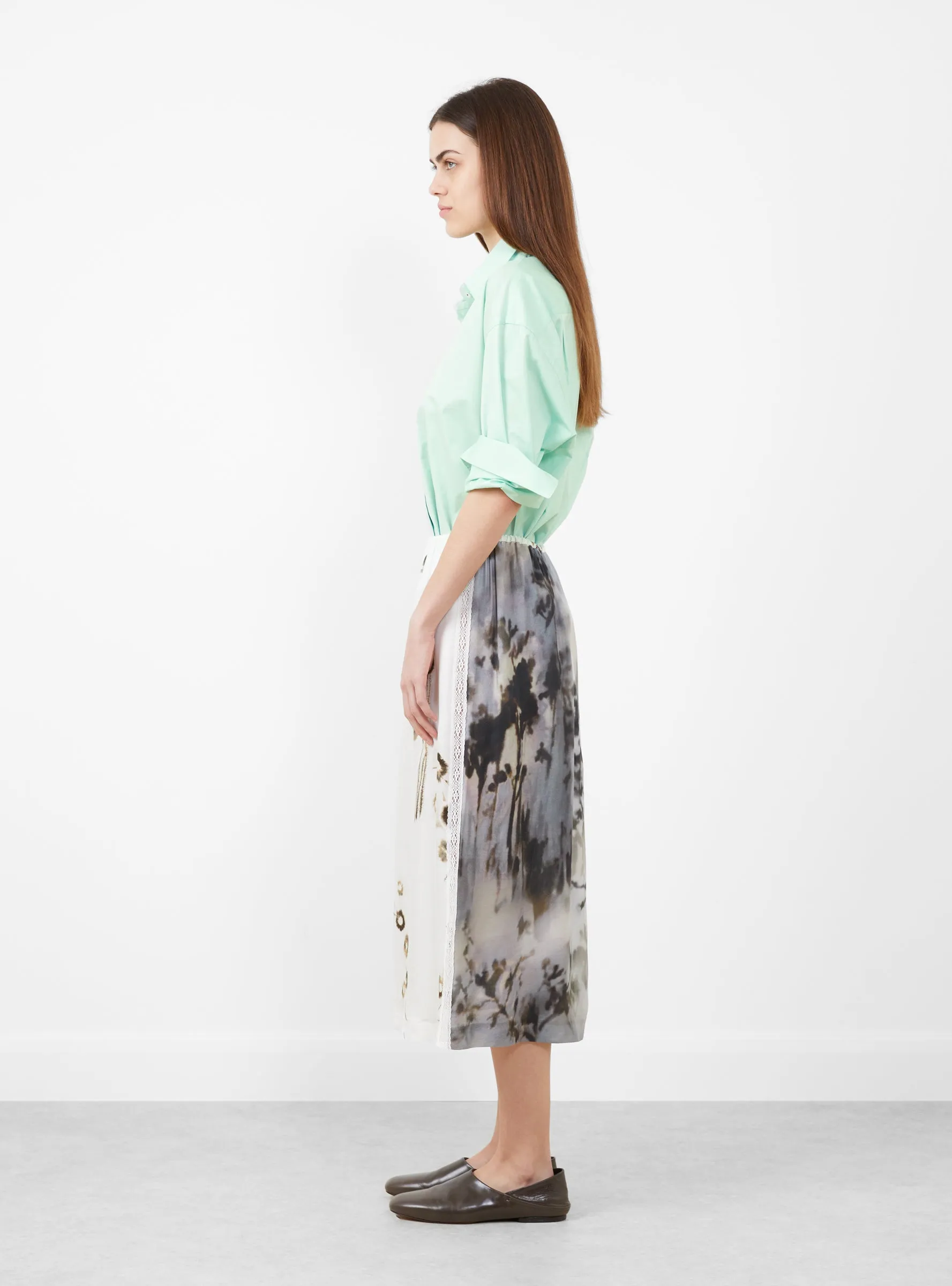 Printed Long Skirt with Lace Multi sold by Garbstore product image thumbnail 3